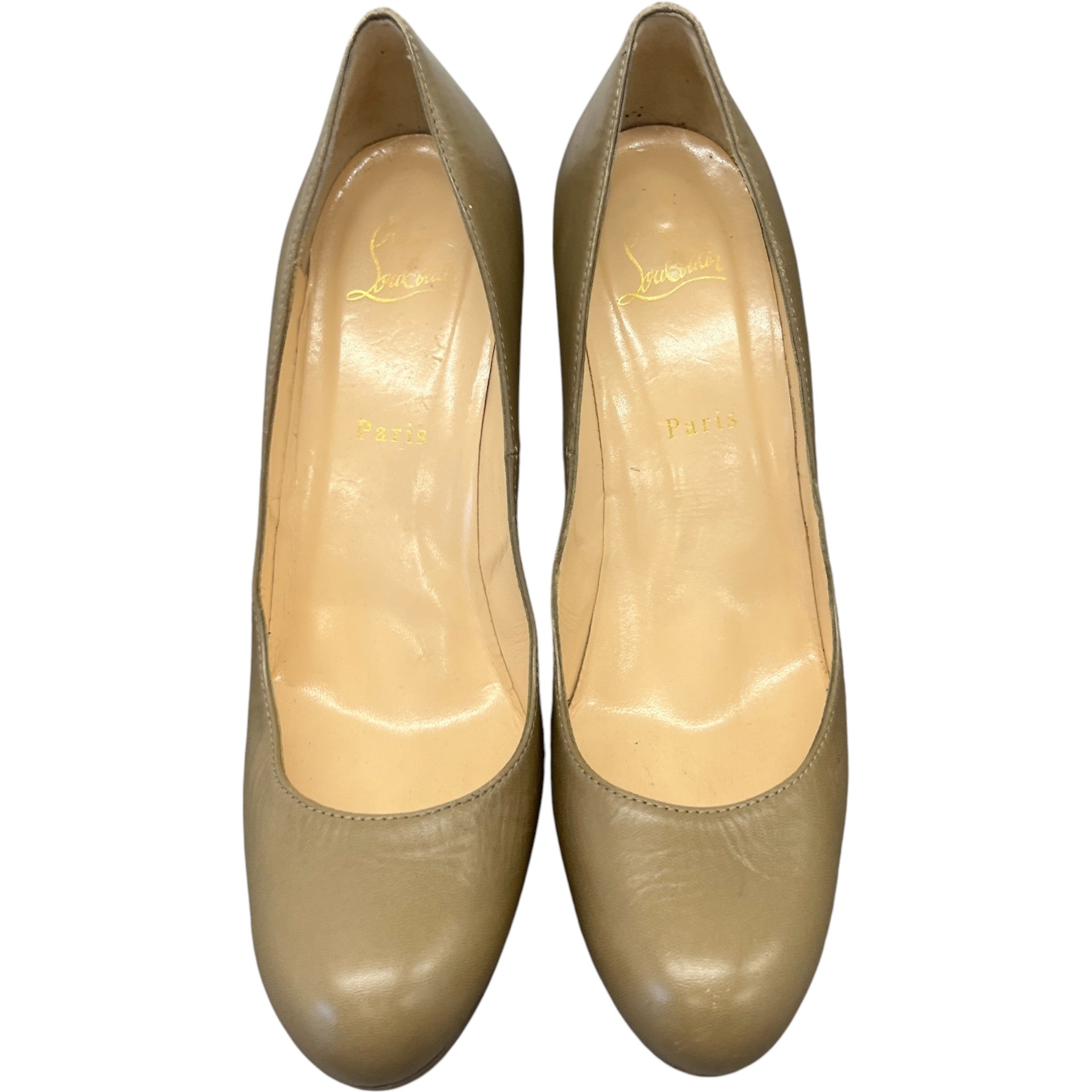 Women's Simple Pumps Heels Khaki Size EU 40.5 / 7.5