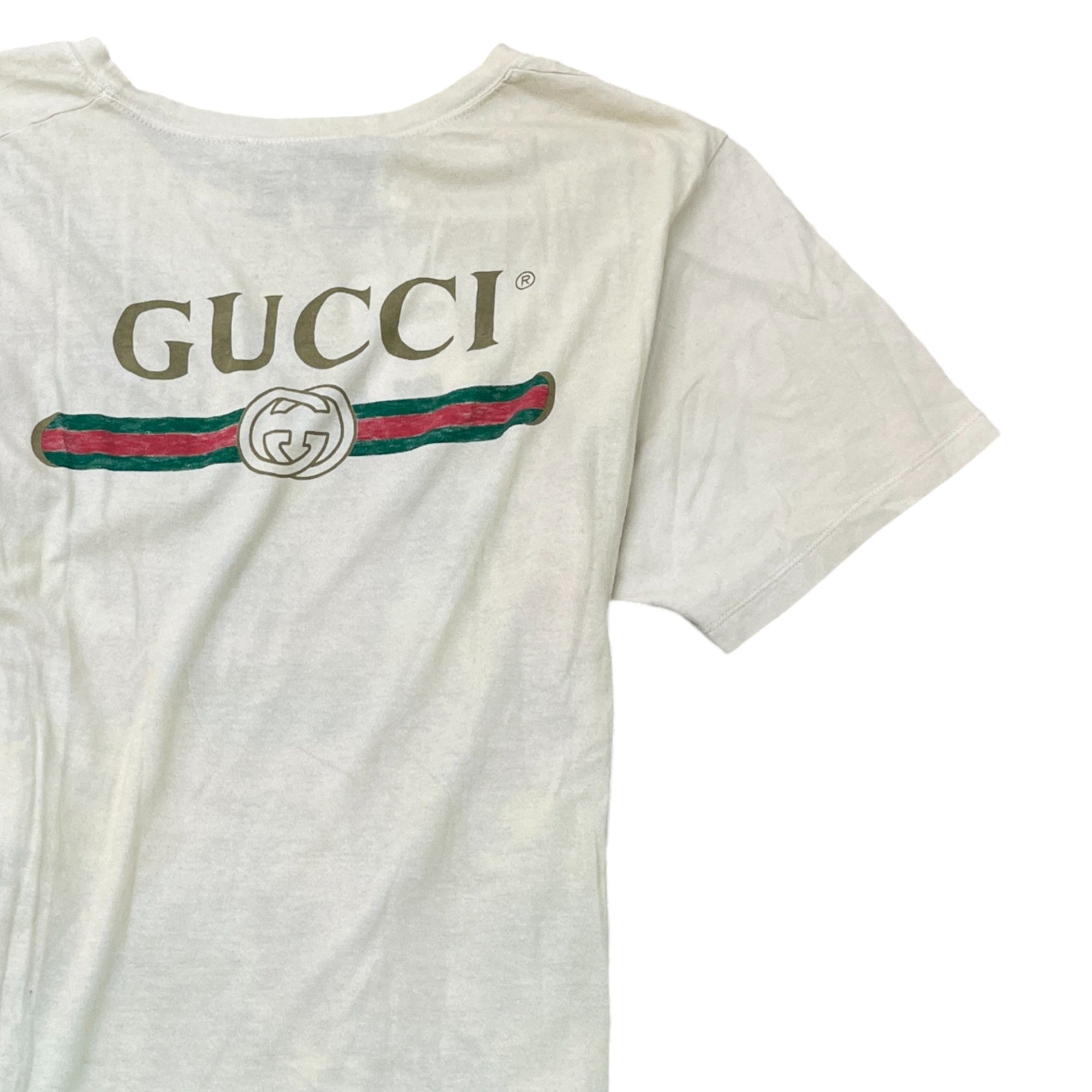 Men's Animal Print Graphic T-Shirt Cream Size S