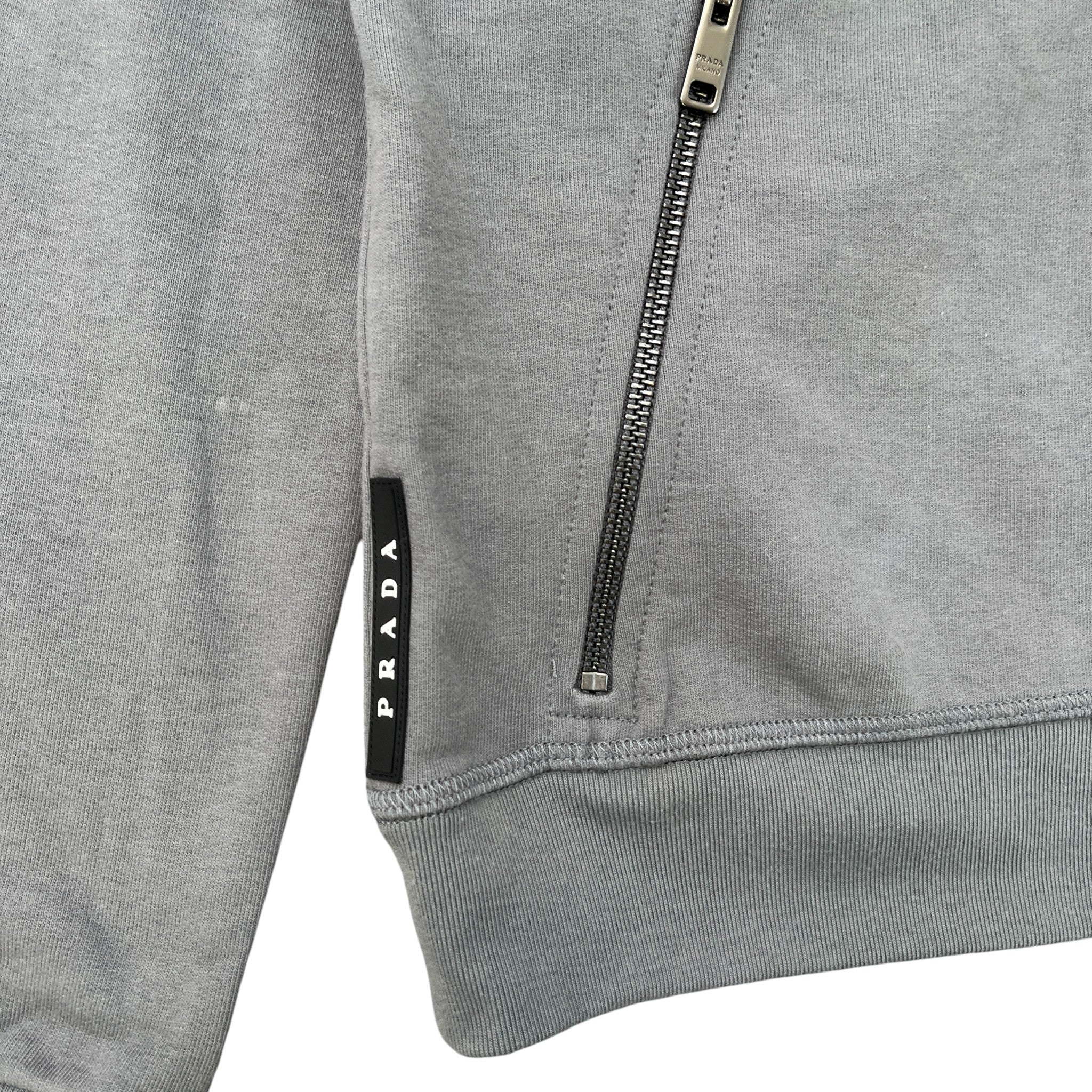 Men's Plaque Logo Hoodie Grey Size S