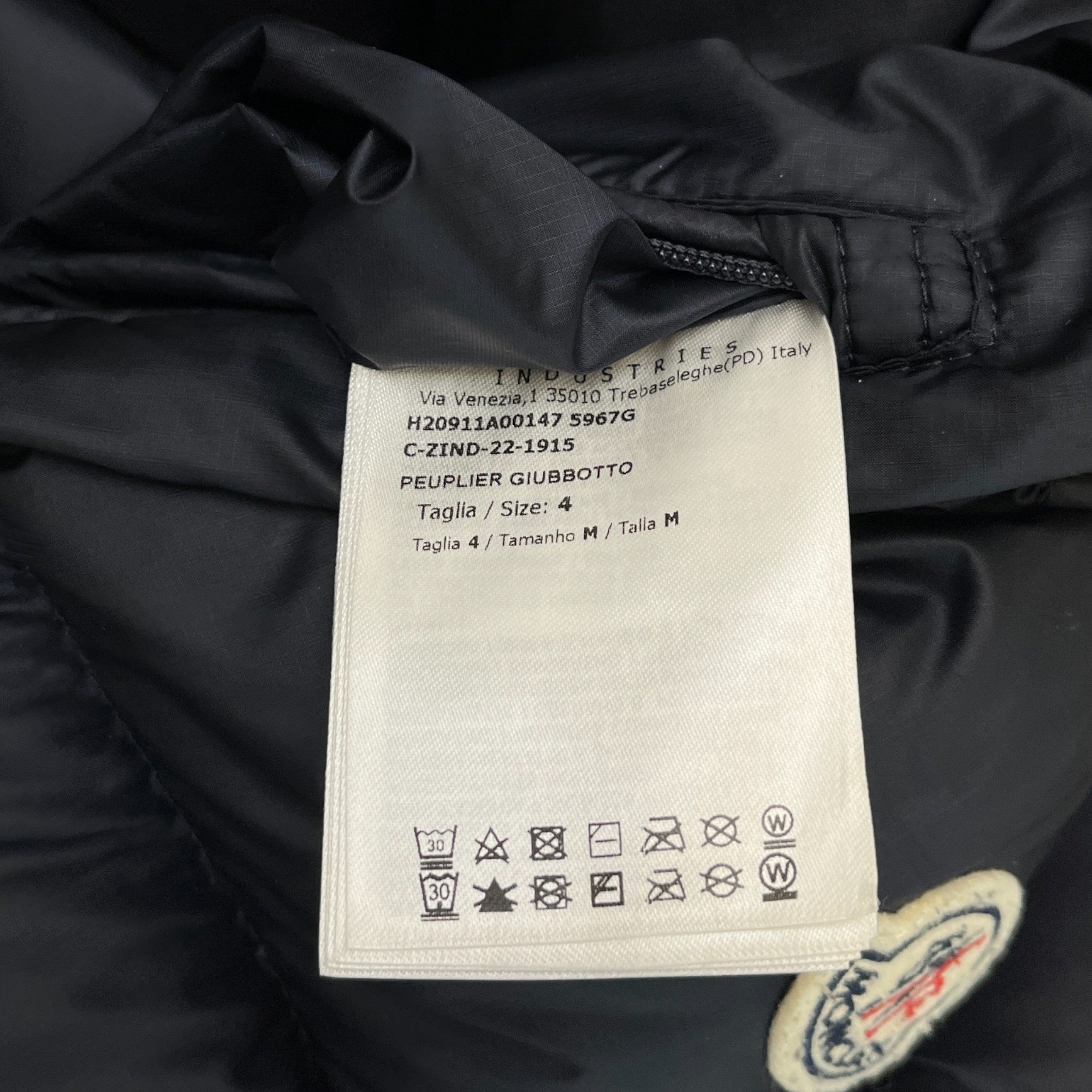 Men's Peuplier Down Jacket Navy Size 4 / XL