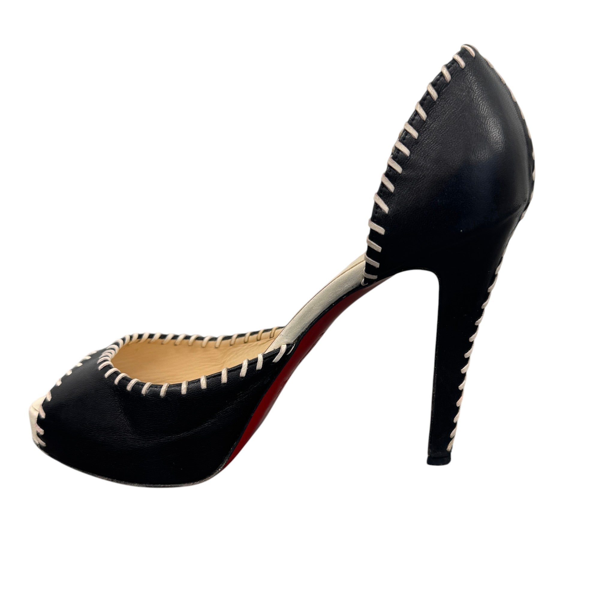 Women's Whipstitch D'Orsay Heels Black Size EU 38.5 / UK 5.5
