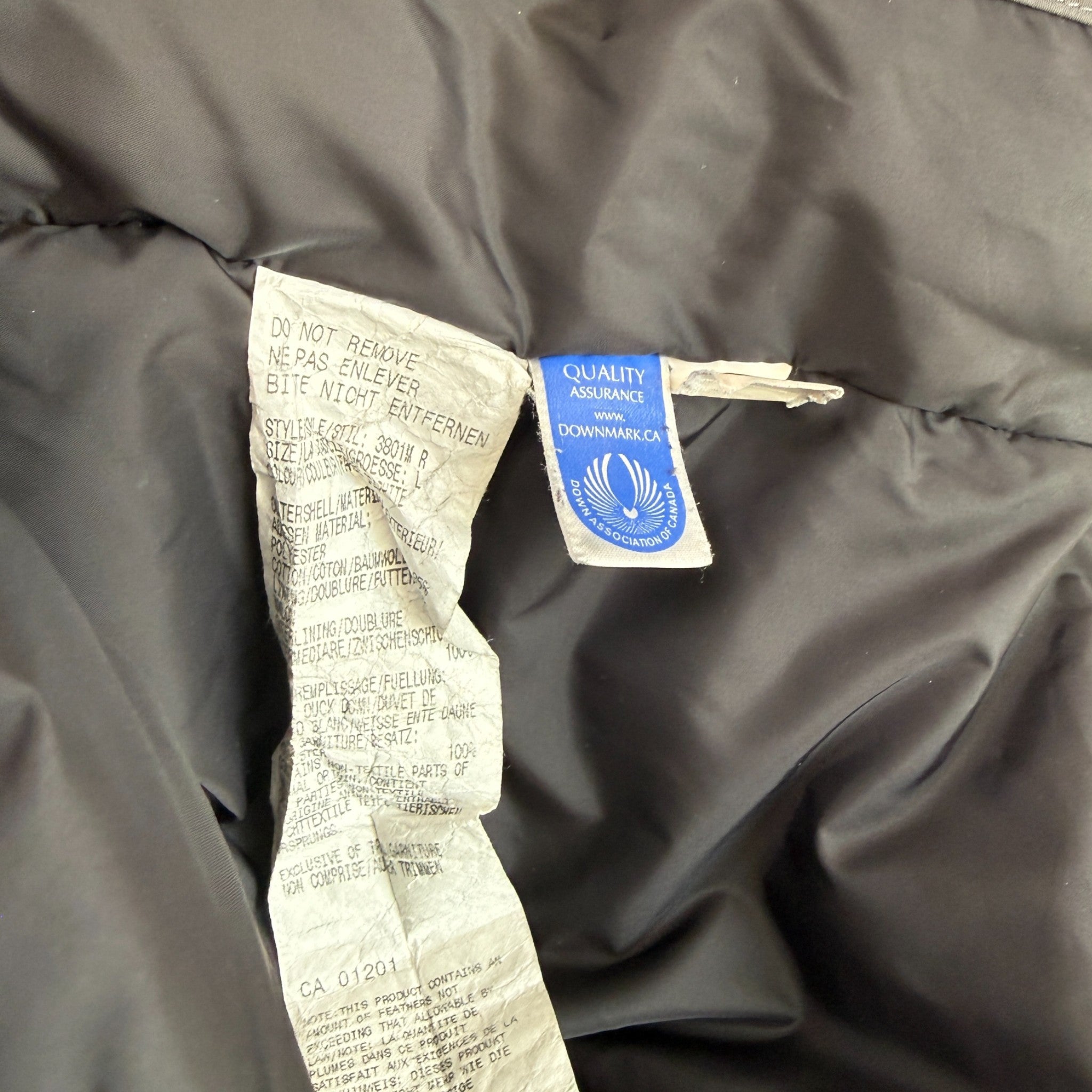 Men's Selkirk Down Jacket Grey Size L