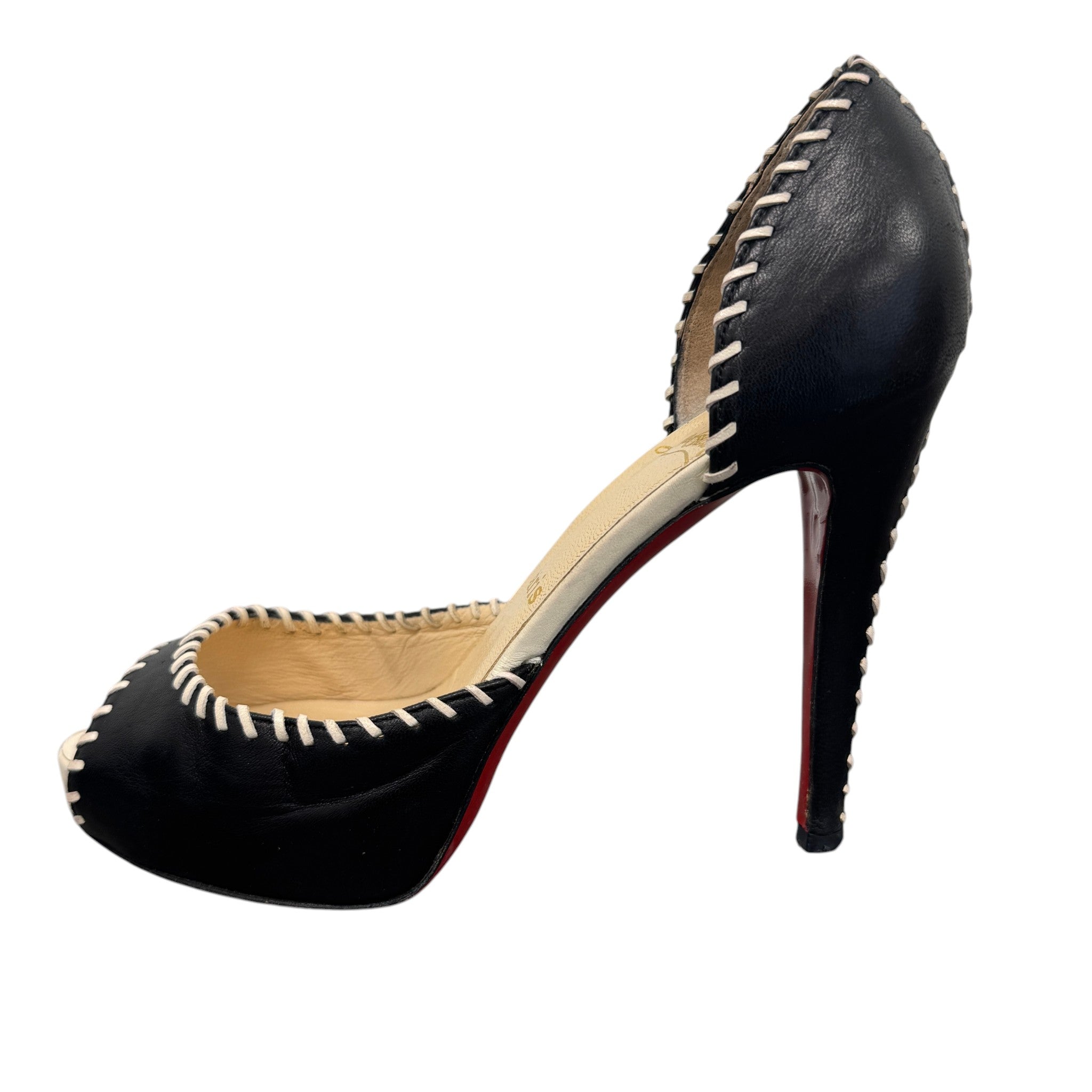 Women's Whipstitch D'Orsay Heels Black Size EU 38.5 / UK 5.5