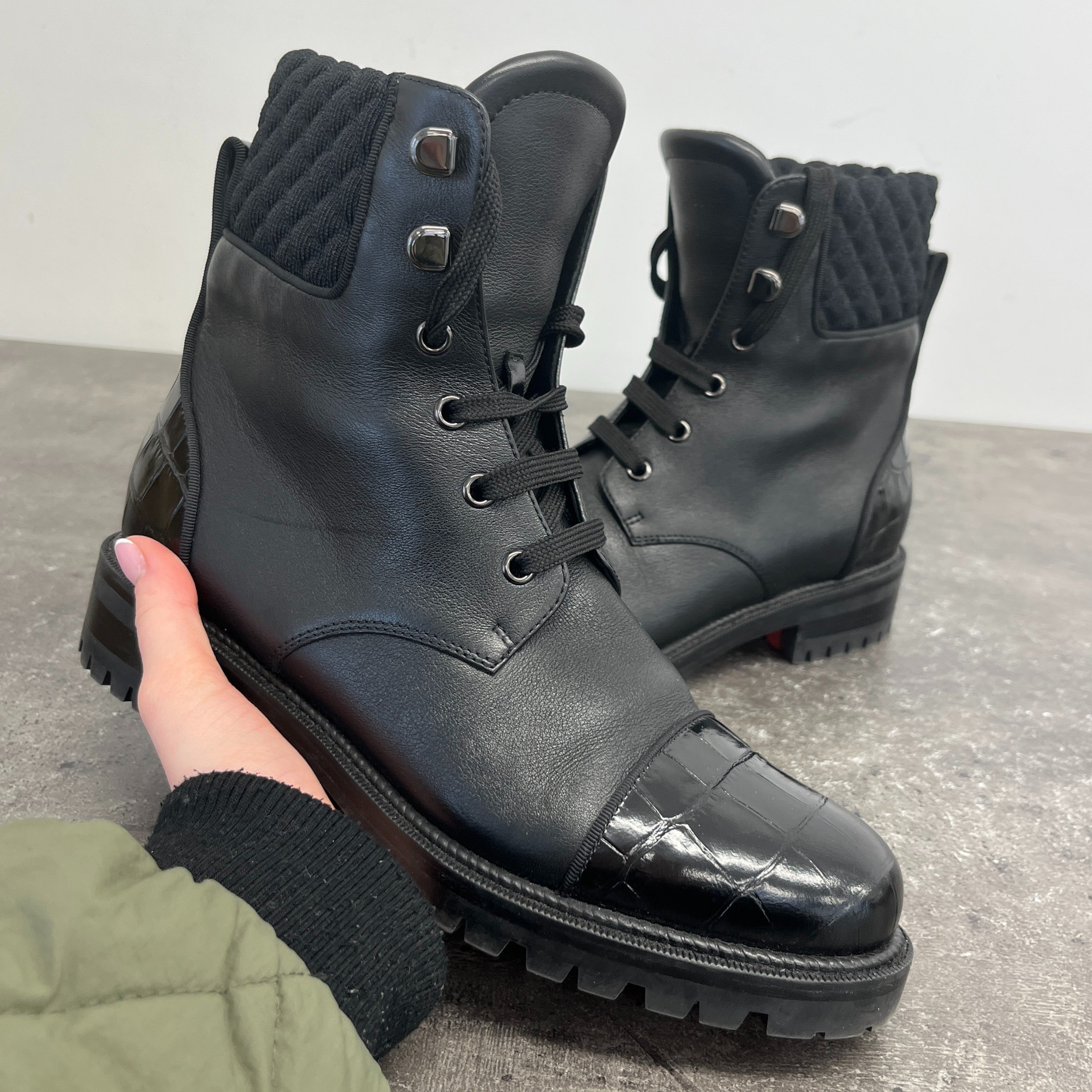 Women's Mayr Combat Boots Black Size EU 38 / UK 5