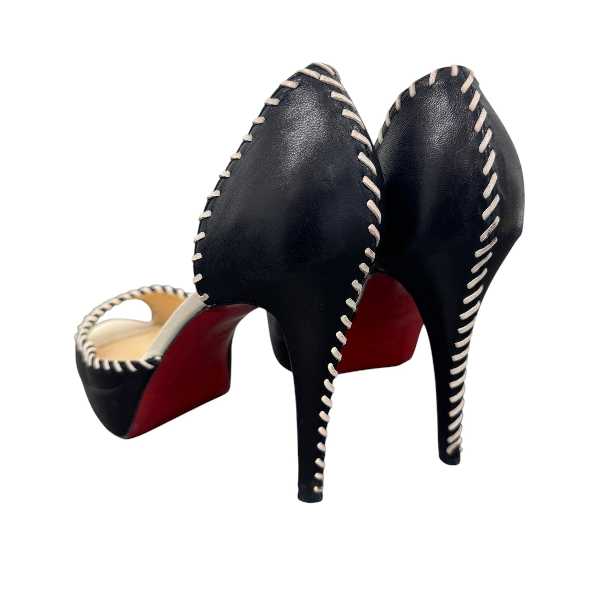 Women's Whipstitch D'Orsay Heels Black Size EU 38.5 / UK 5.5