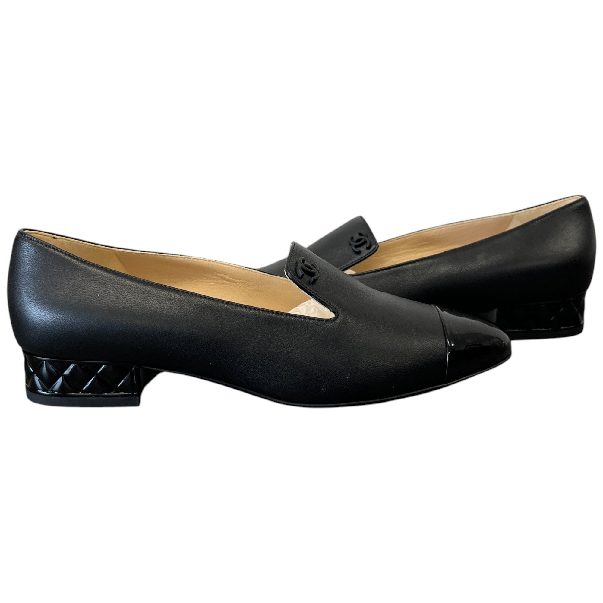 Women's Cc Logo Loafers Black Size EU 36 / UK 3