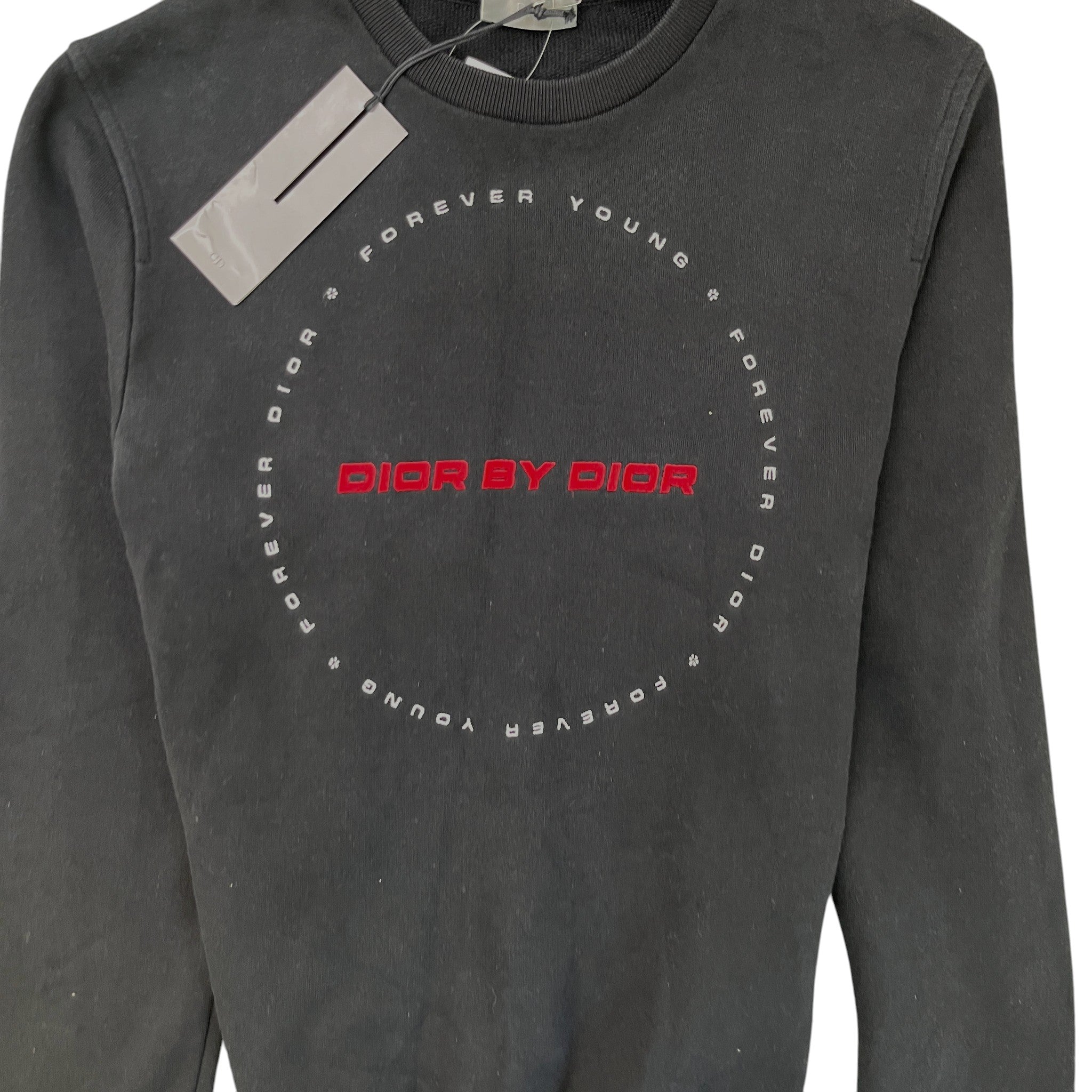 Men's Forever Young Logo Sweatshirt Black Size XS