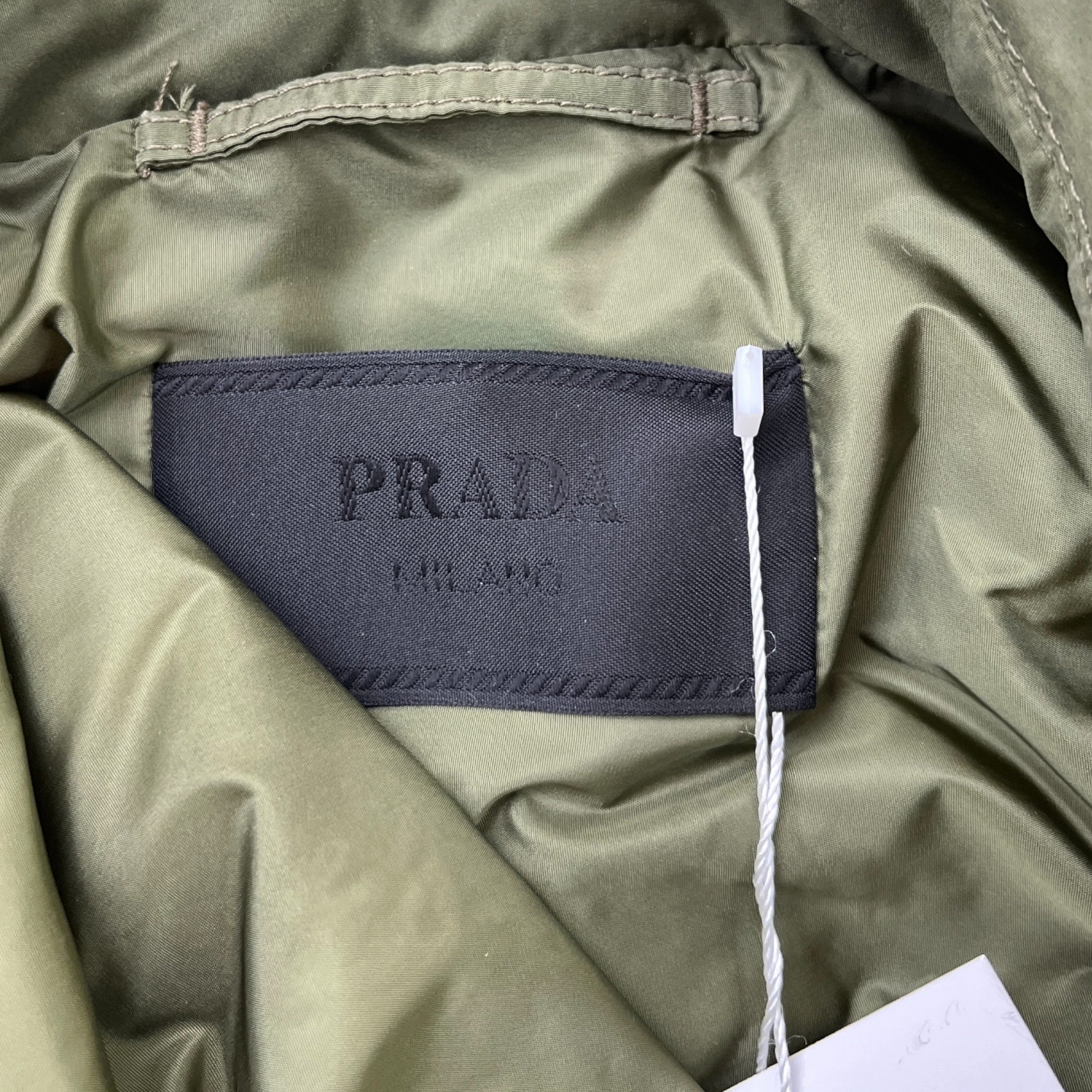 Men's Re-Nylon Plaque Logo Jacket Green Size S