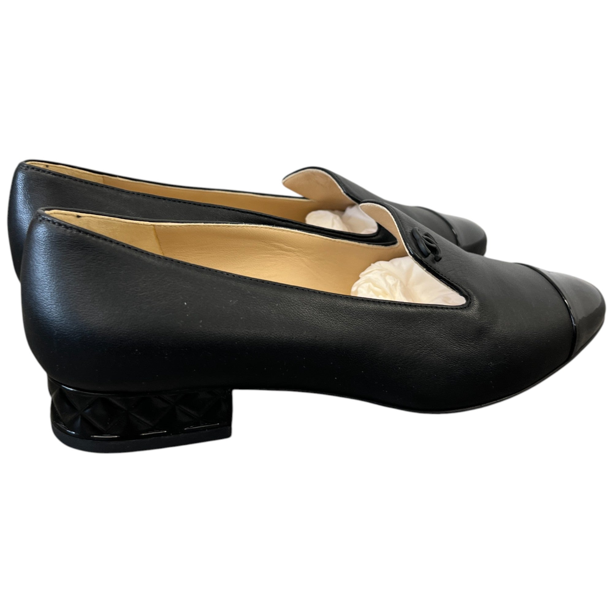 Women's Cc Logo Loafers Black Size EU 36 / UK 3