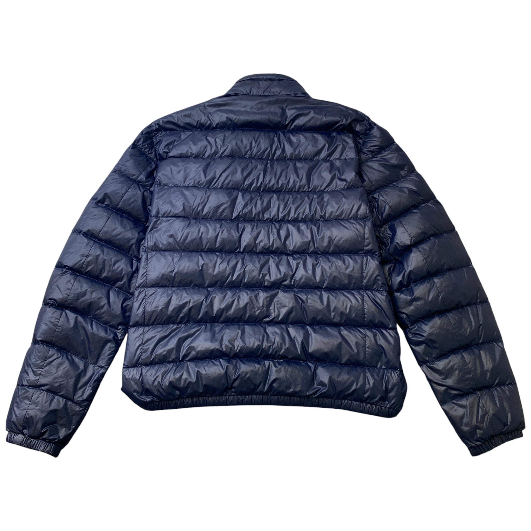 Men's Plaque Logo Down Jacket Navy Size IT 52 / XL