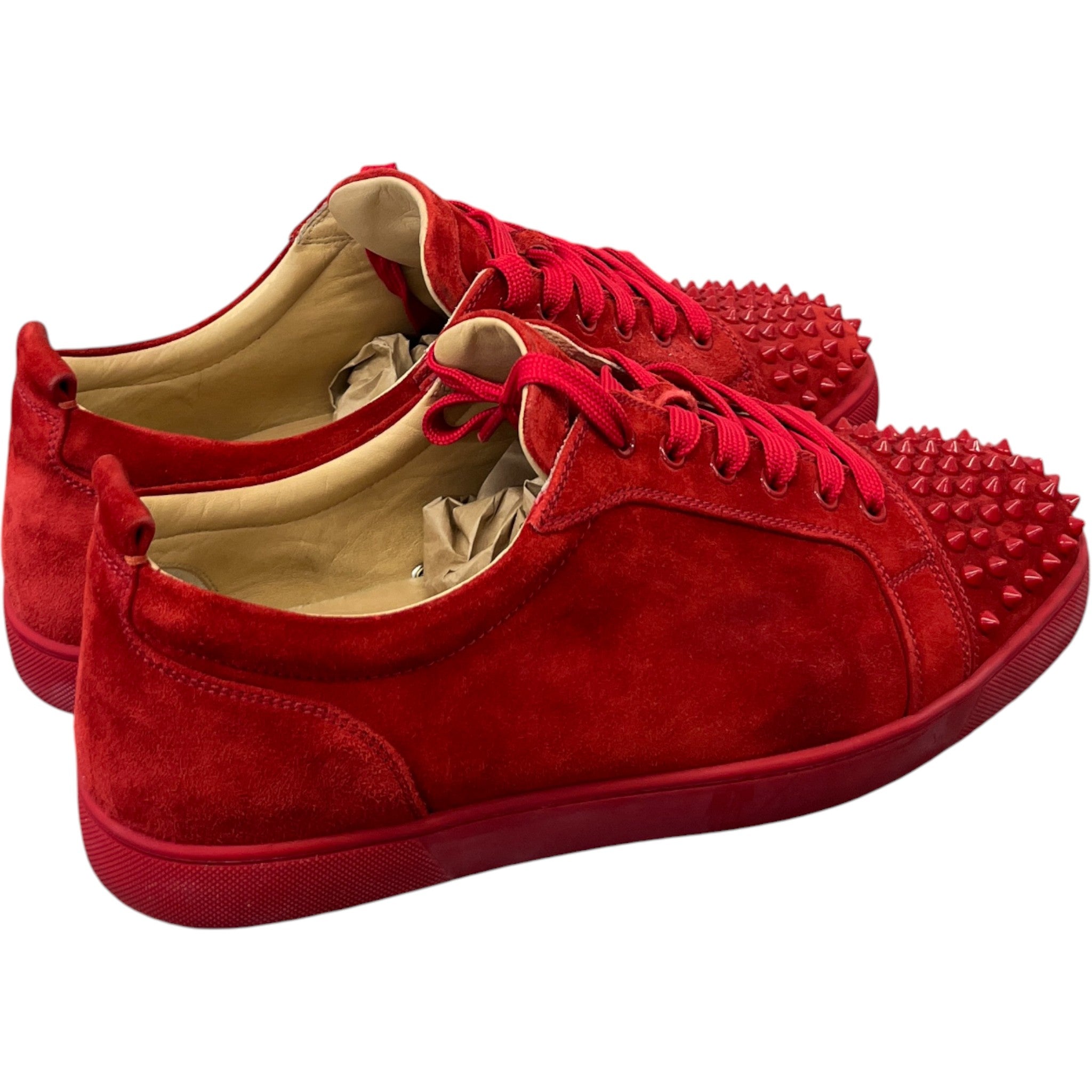 Men's Junior Spikes Low Trainers Red Size EU 46 / UK 12