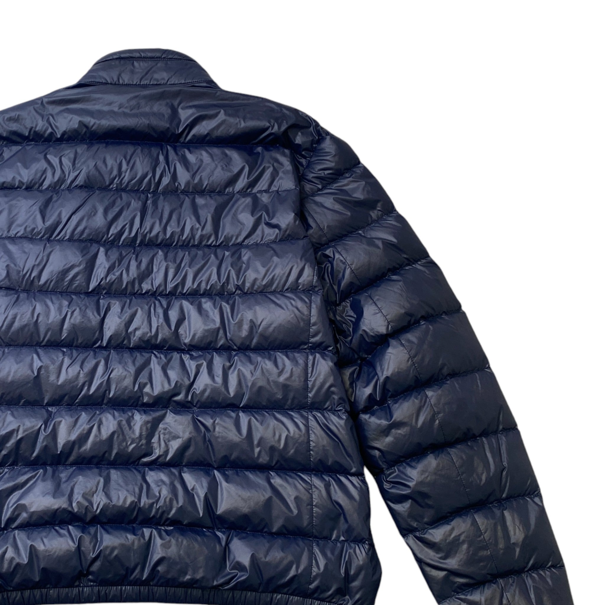 Men's Plaque Logo Down Jacket Navy Size IT 52 / XL