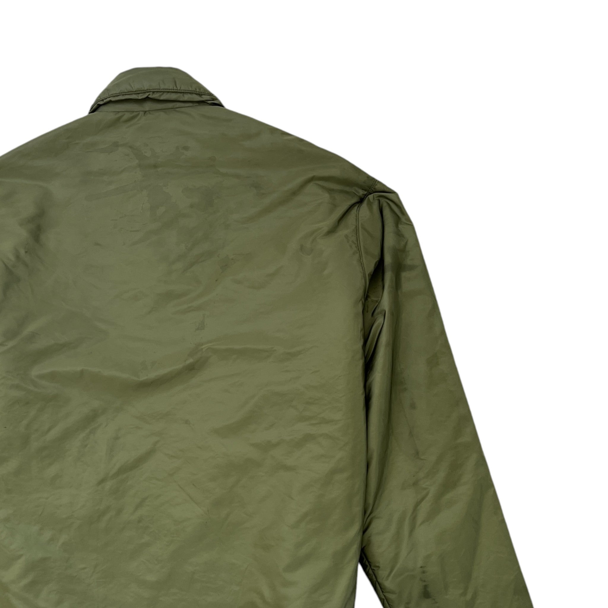 Men's Re-Nylon Plaque Logo Jacket Green Size S