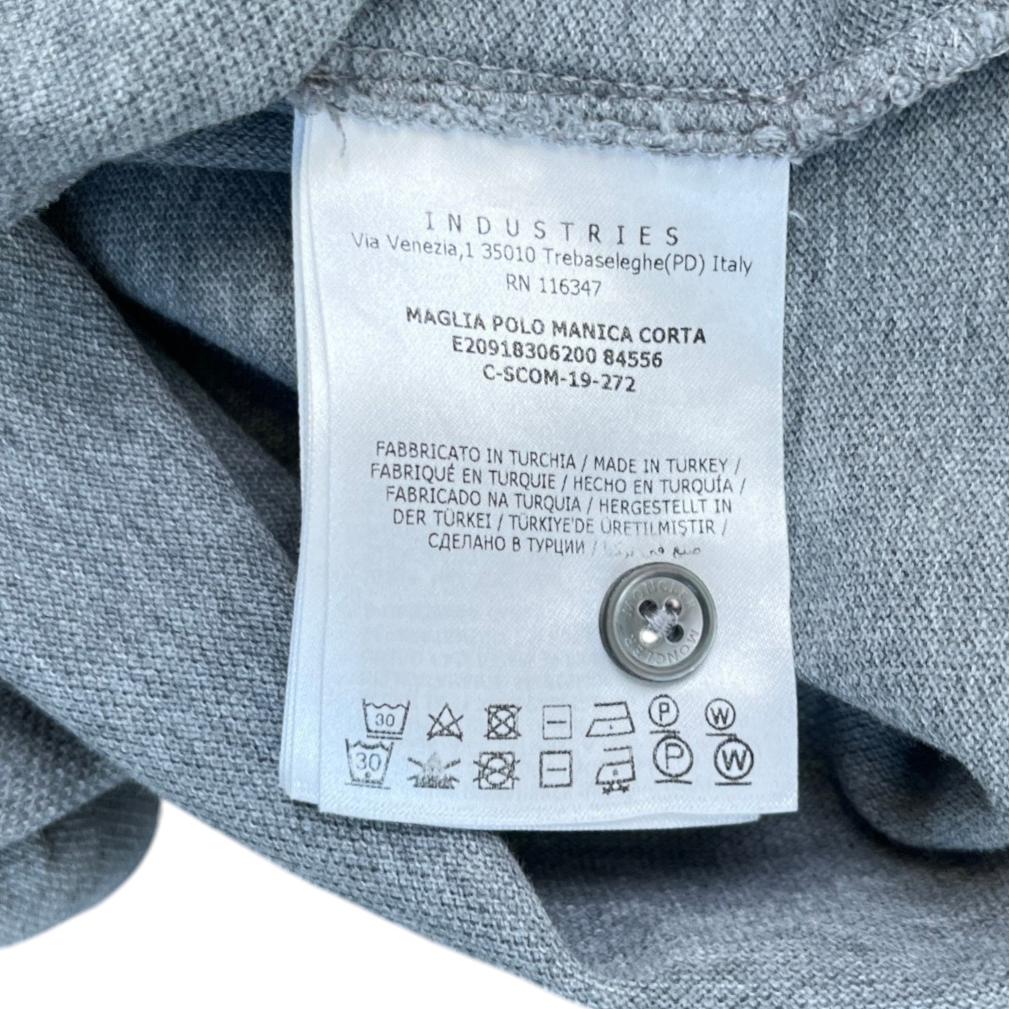 Men's Maglia Polo Shirt Grey Size S