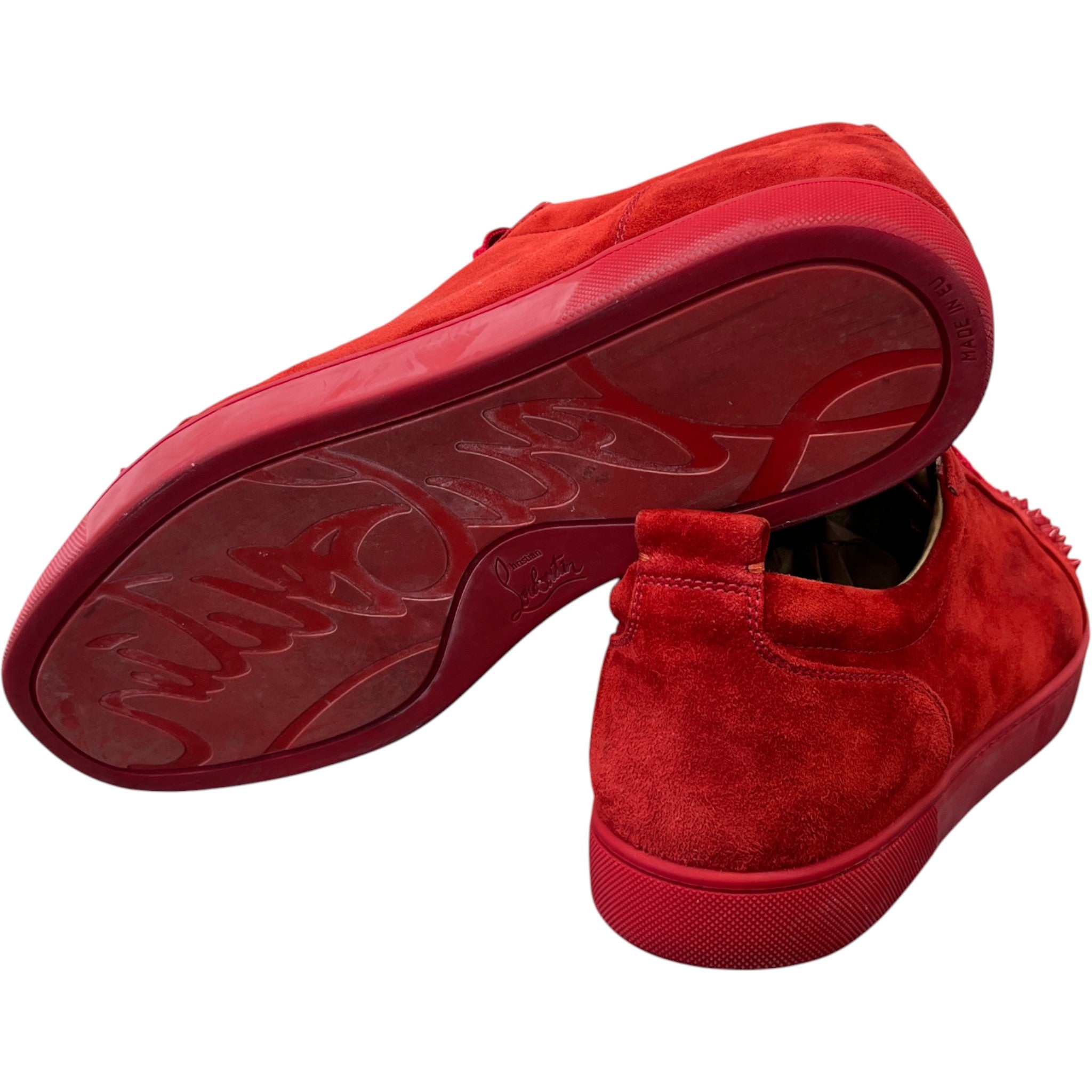 Men's Junior Spikes Low Trainers Red Size EU 46 / UK 12