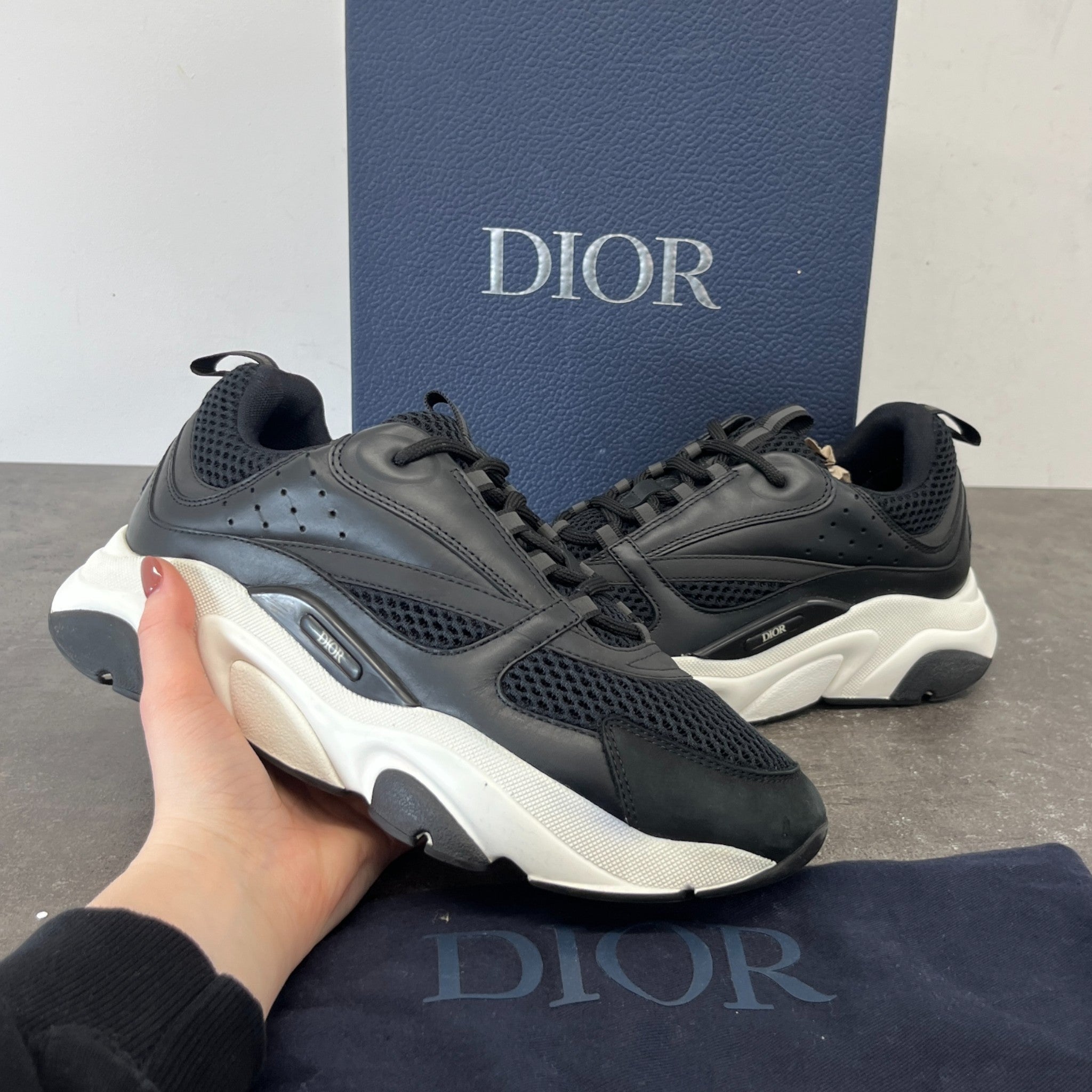 Men's B22 Low Trainers Black Size EU 41.5 / UK 7.5