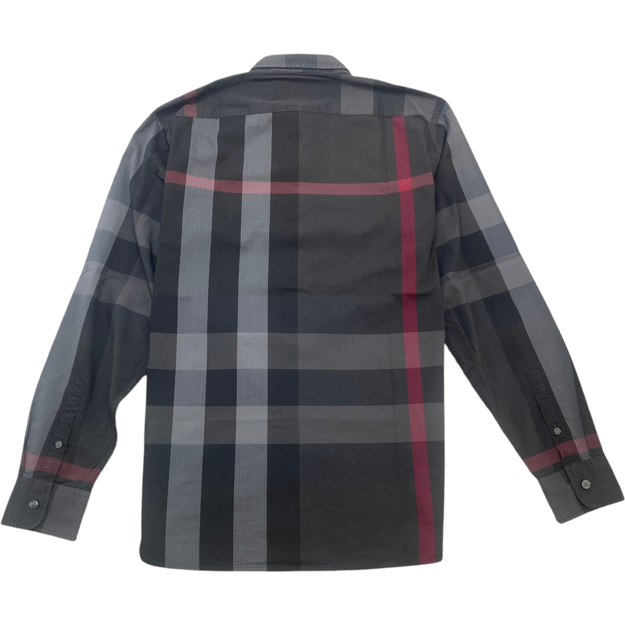 Men's Nova Check Long Sleeve Shirt Black Size S