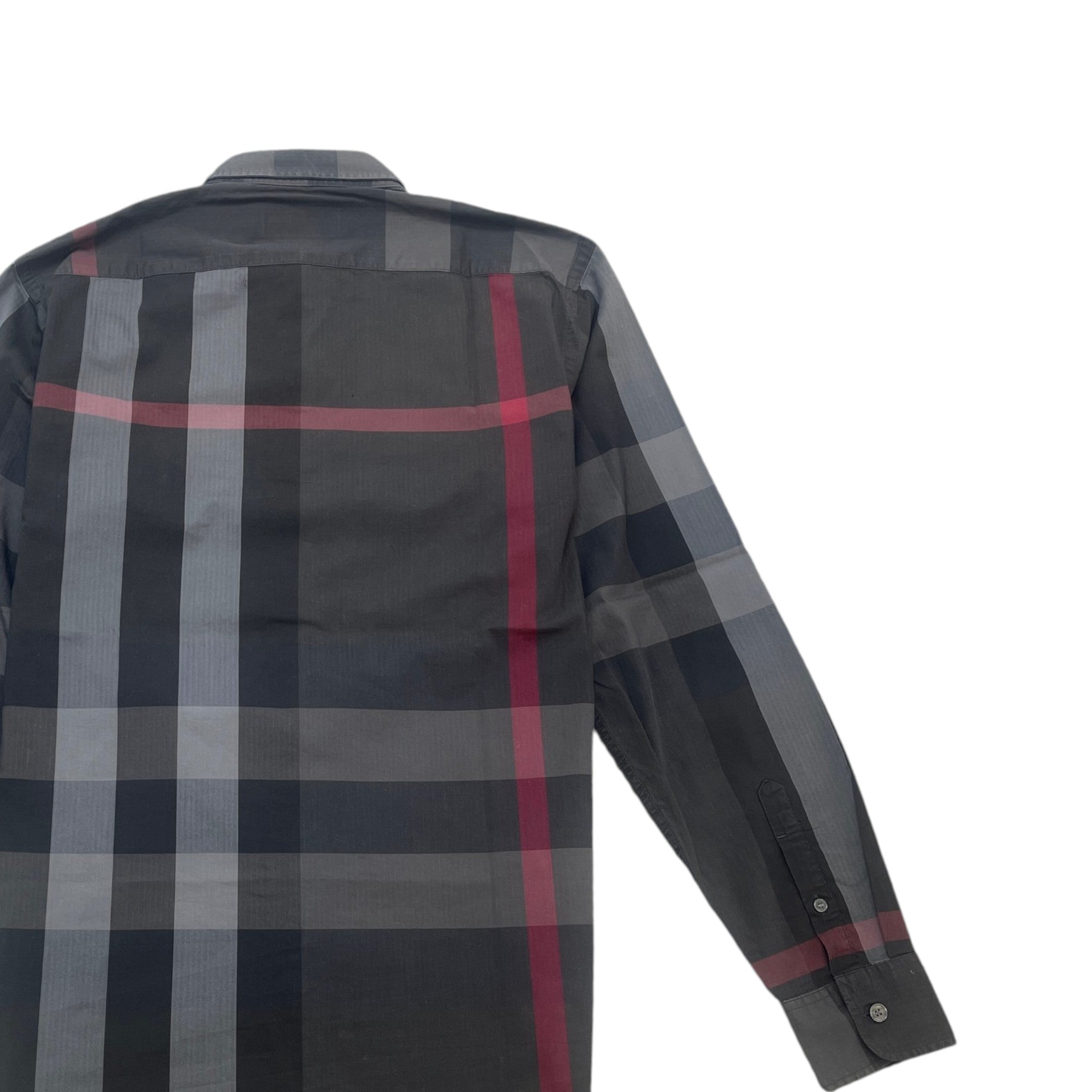 Men's Nova Check Long Sleeve Shirt Black Size S