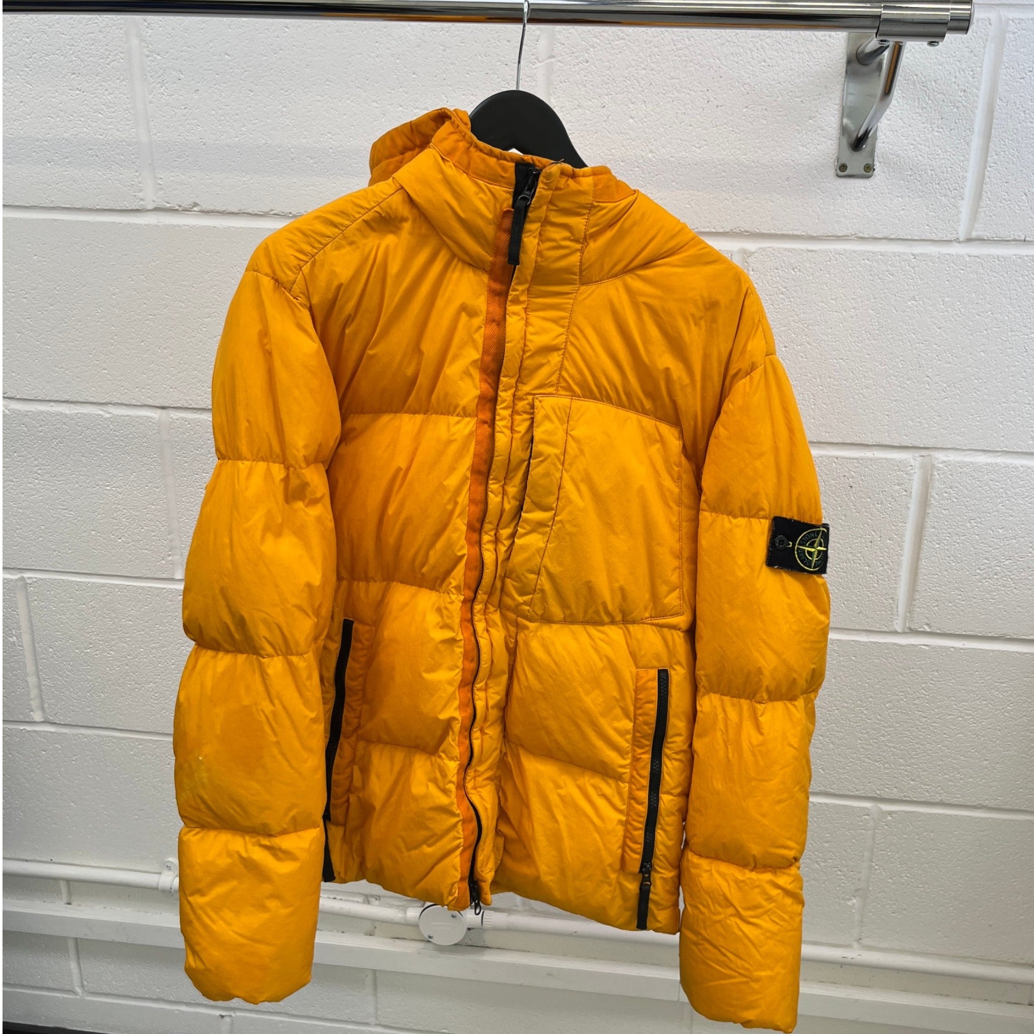 Men's Crinkle Reps Ny Down Down Jacket Orange Size L