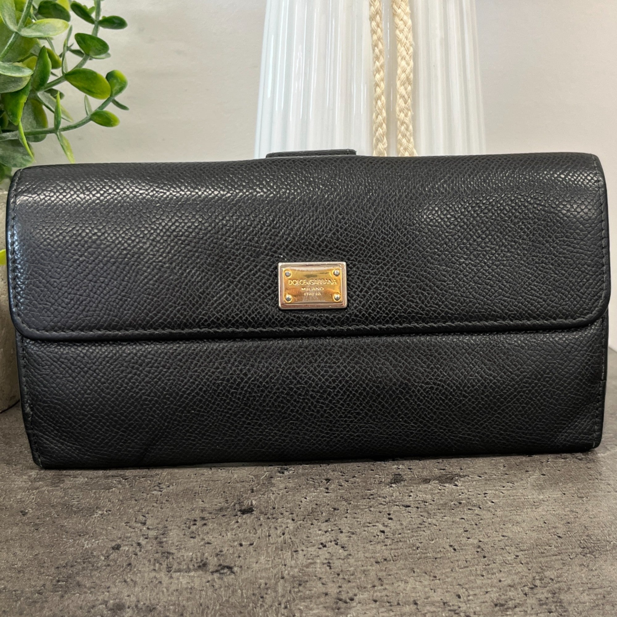 Women's Plaque Logo Purse Black