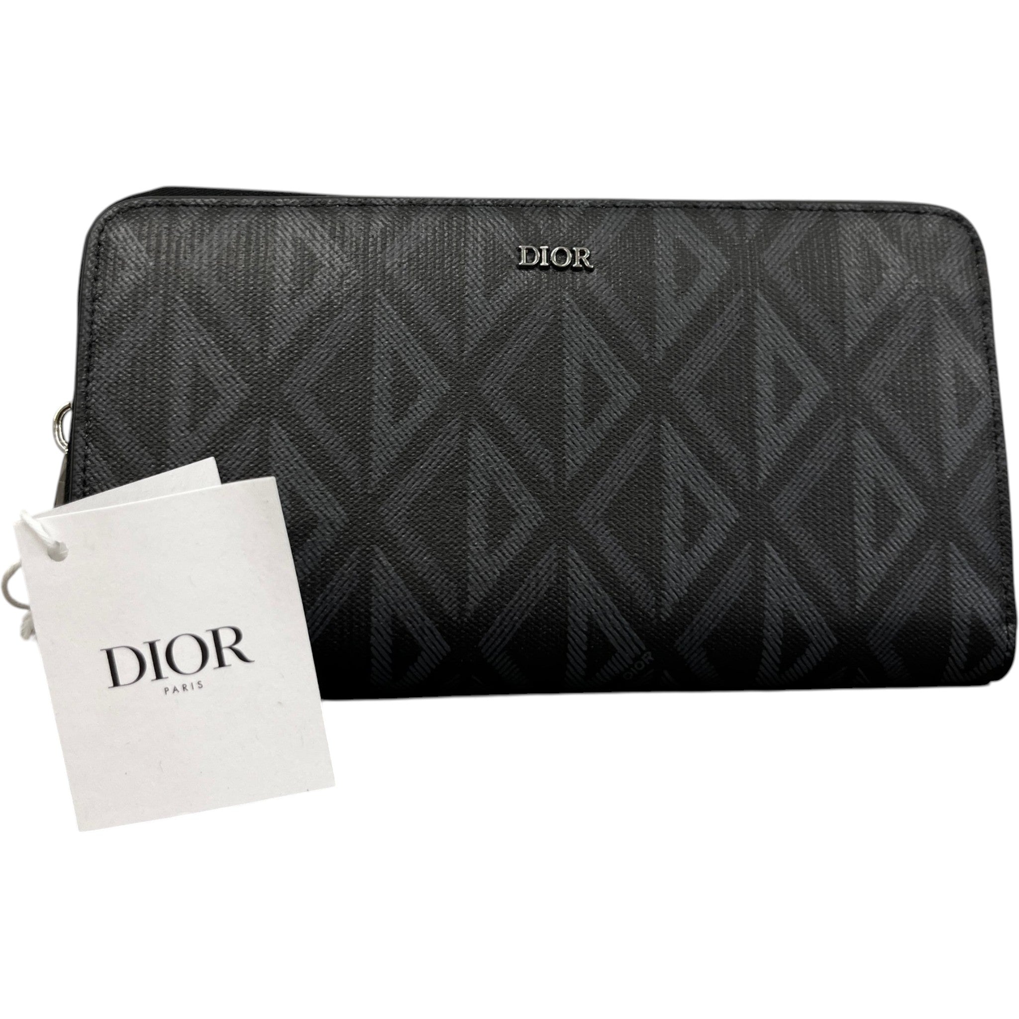 Men's Cd Diamond Wallet Grey