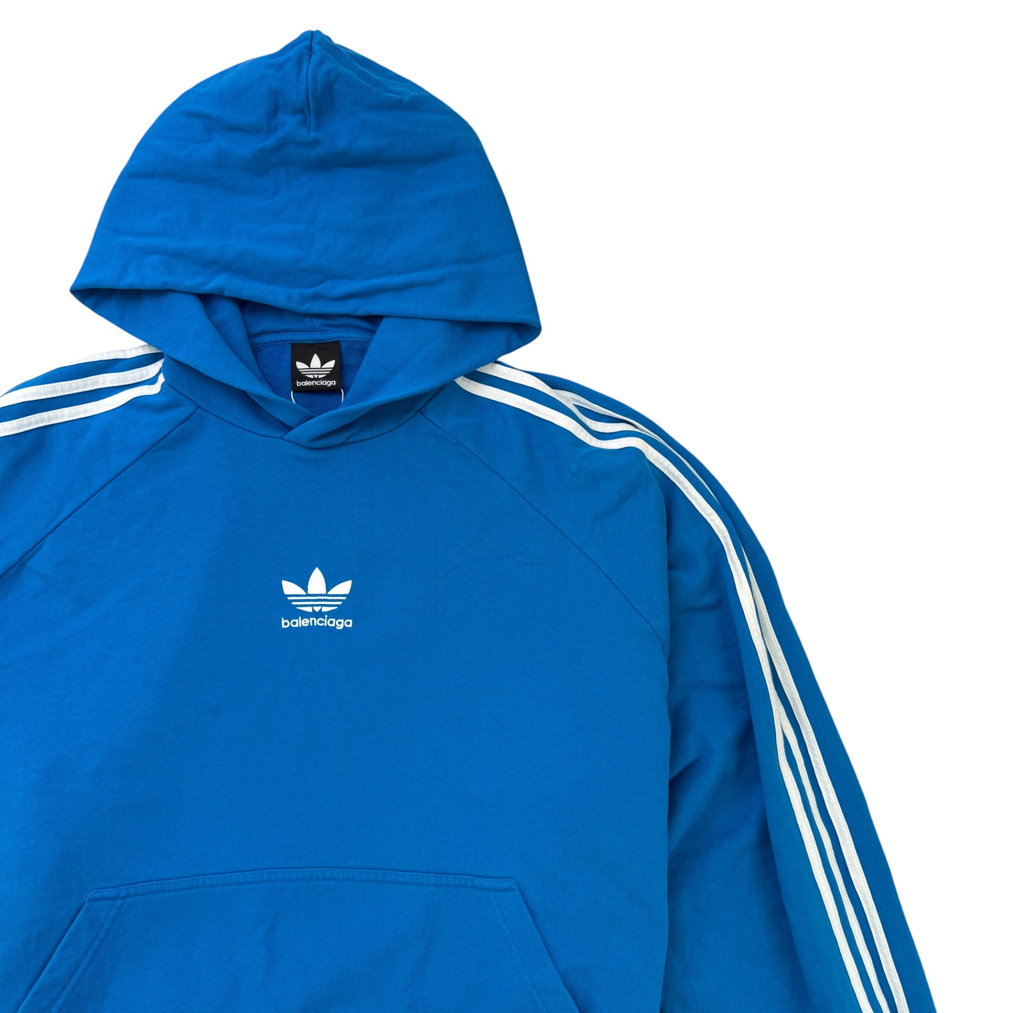 Men's X Adidas Embroidered Logo Hoodie Blue Size S