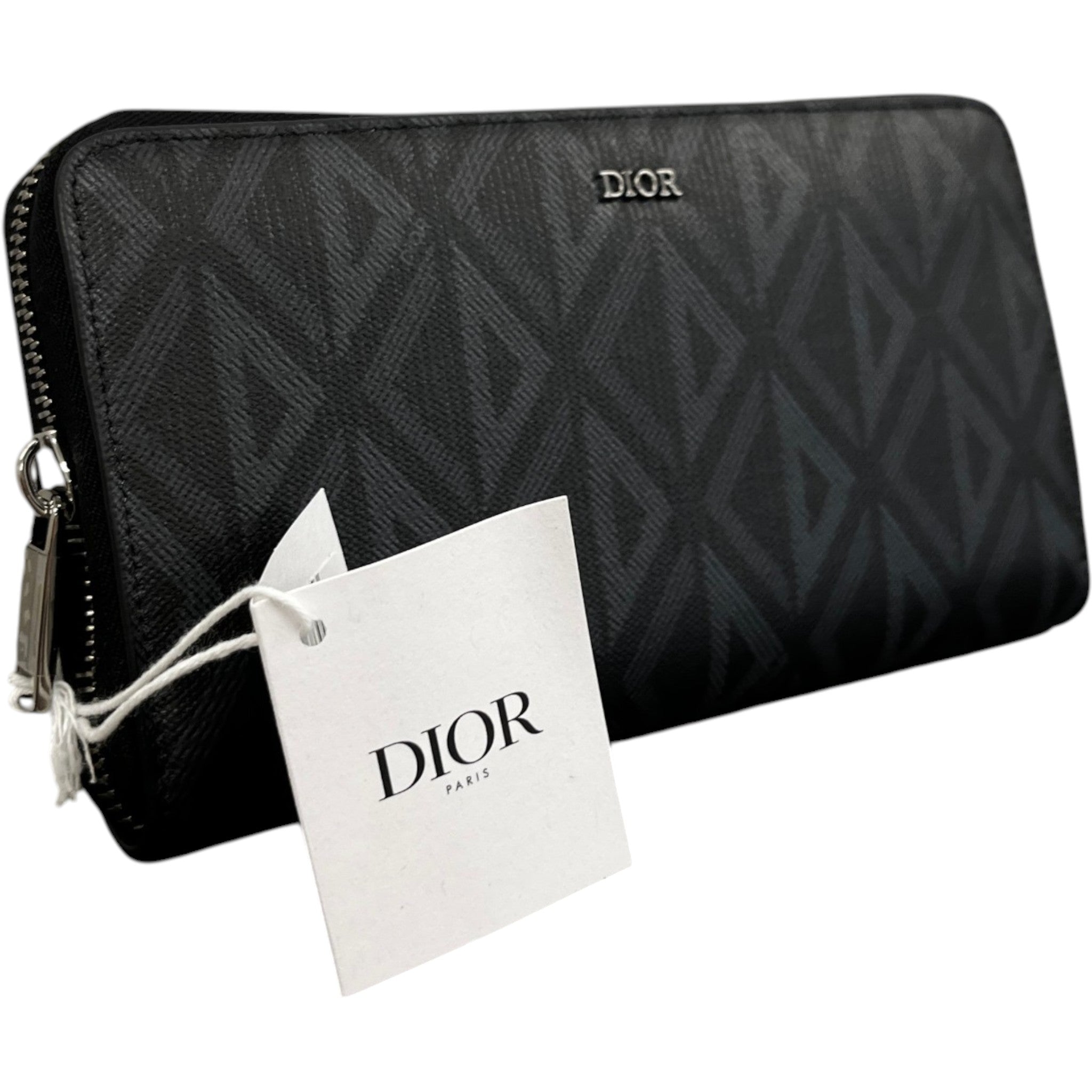 Men's Cd Diamond Wallet Grey