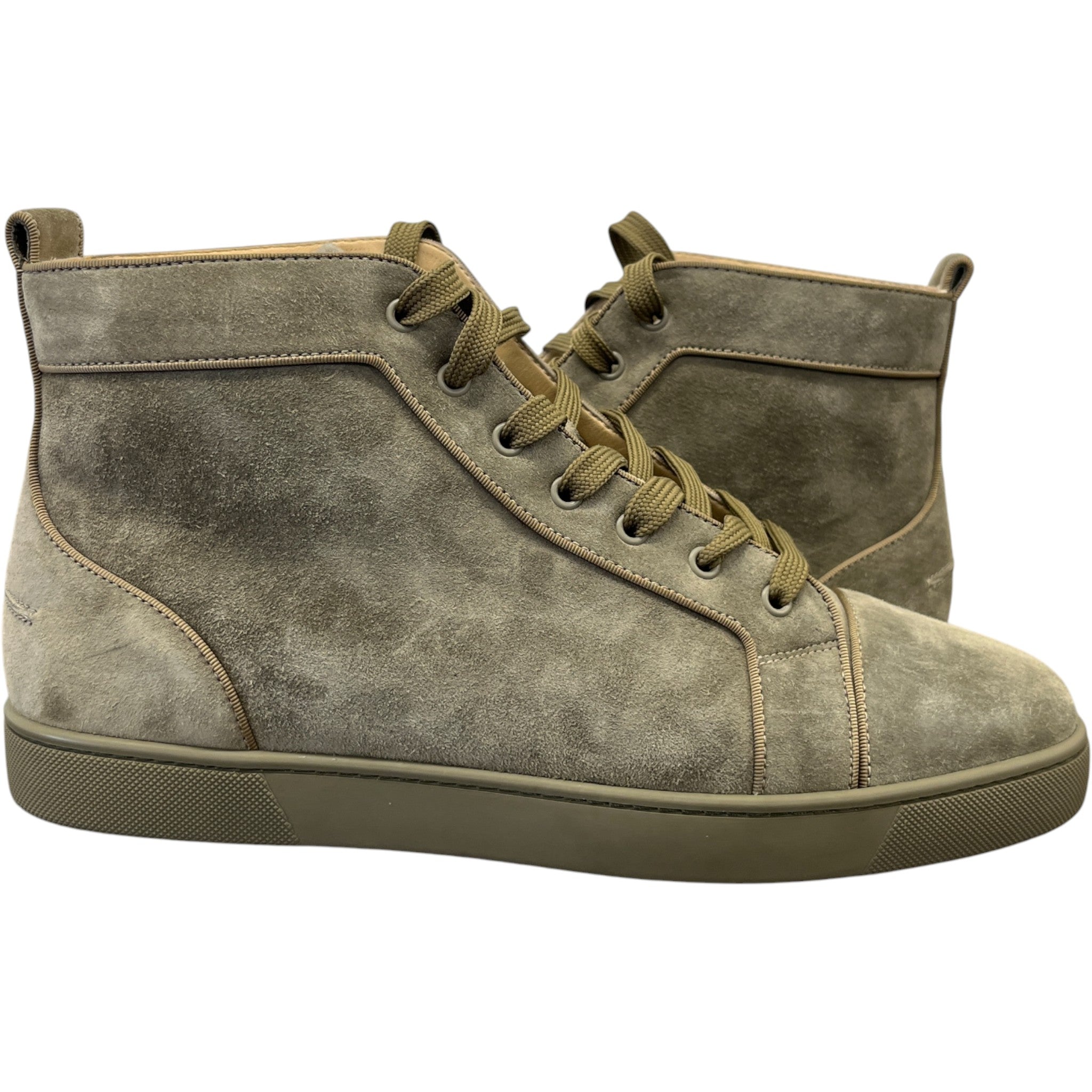 Men's Louis Orlato High Trainers Khaki Size EU 46 / UK 12