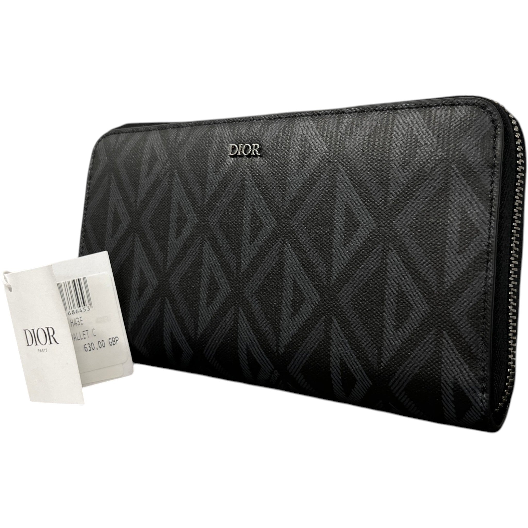 Men's Cd Diamond Wallet Grey