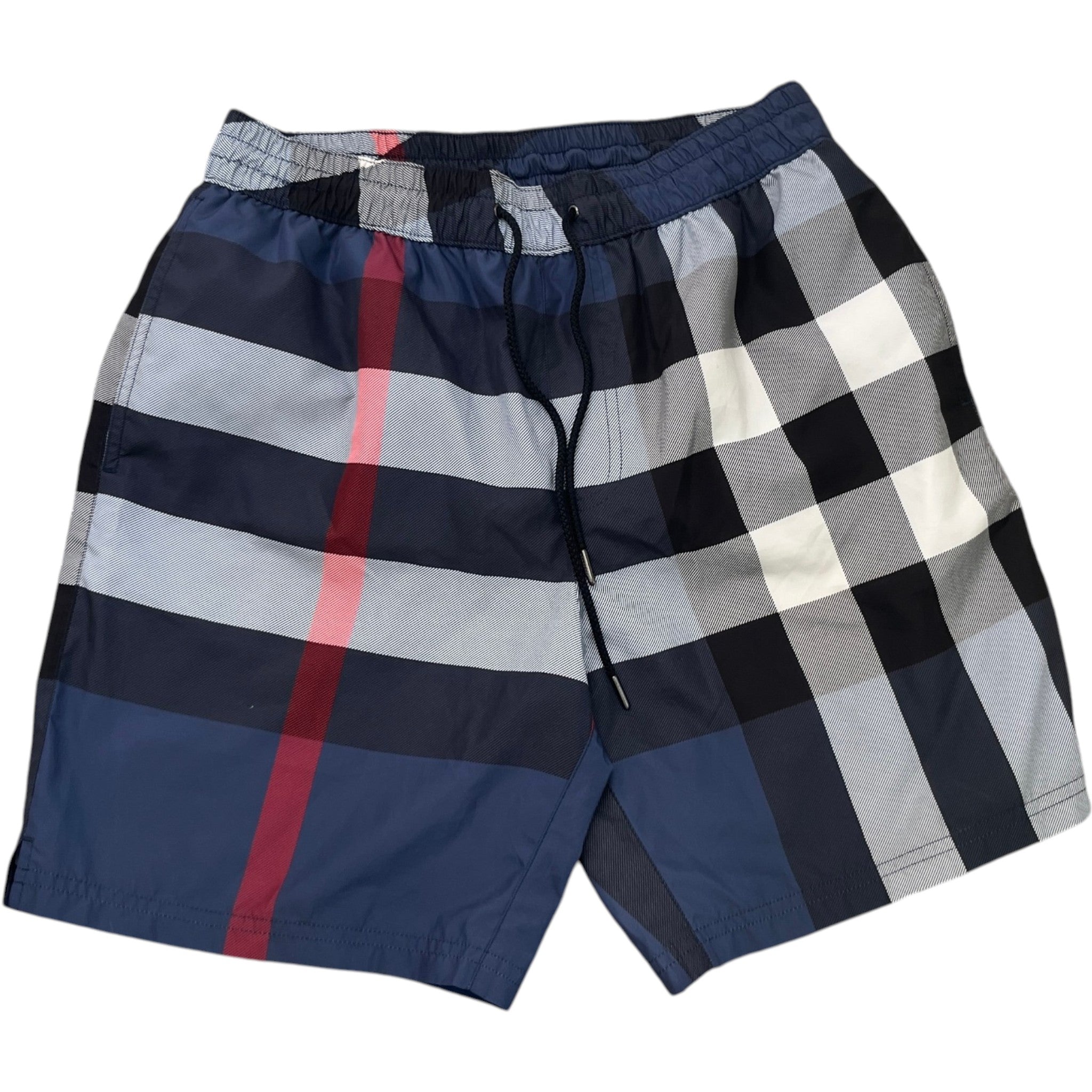 Men's Nova Check Swim Shorts Navy Size S