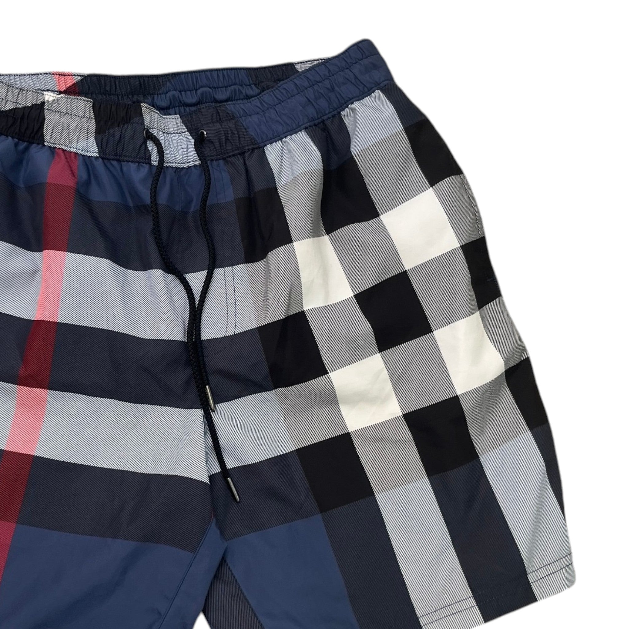 Men's Nova Check Swim Shorts Navy Size S