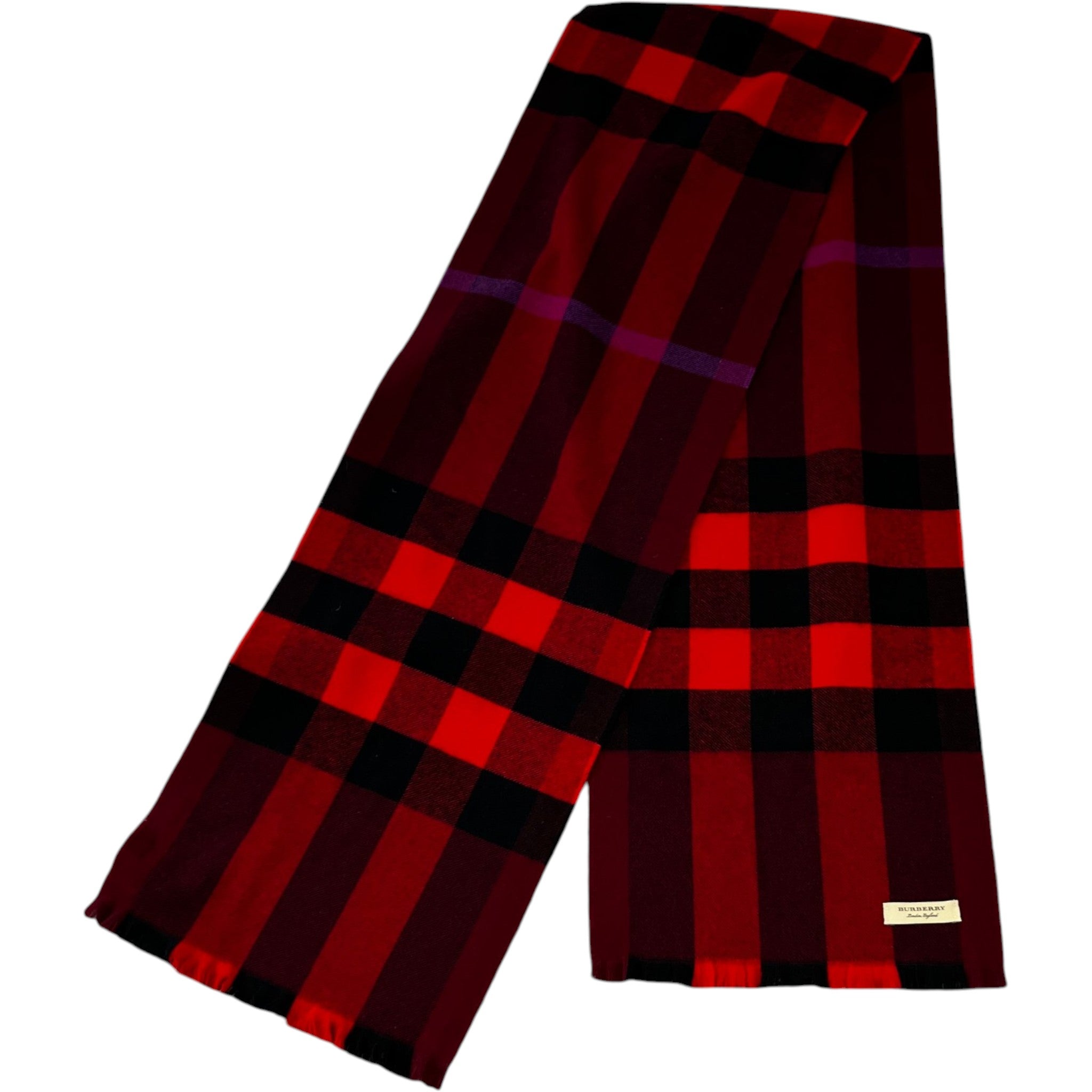 Women's Checkered Scarf Red