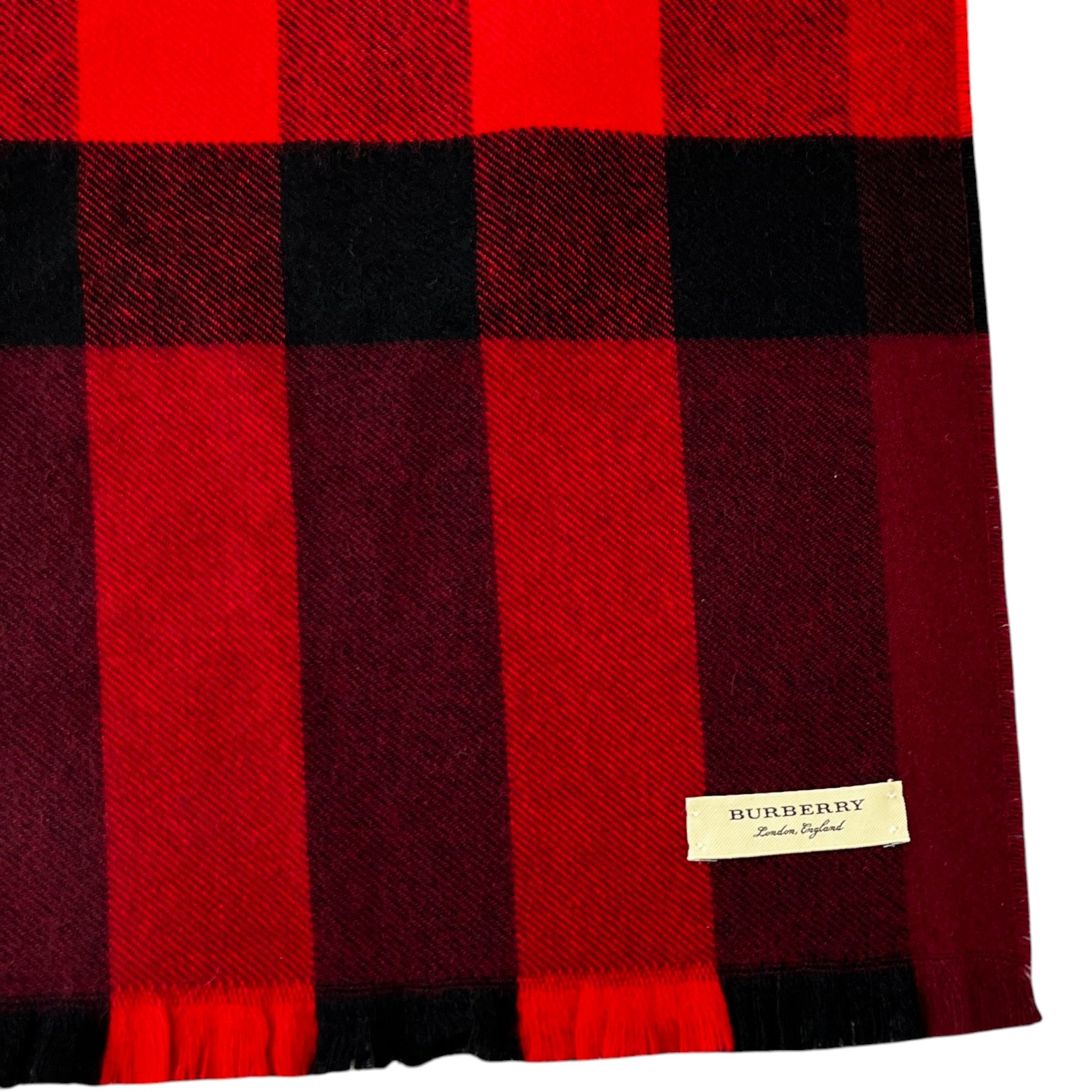Women's Checkered Scarf Red