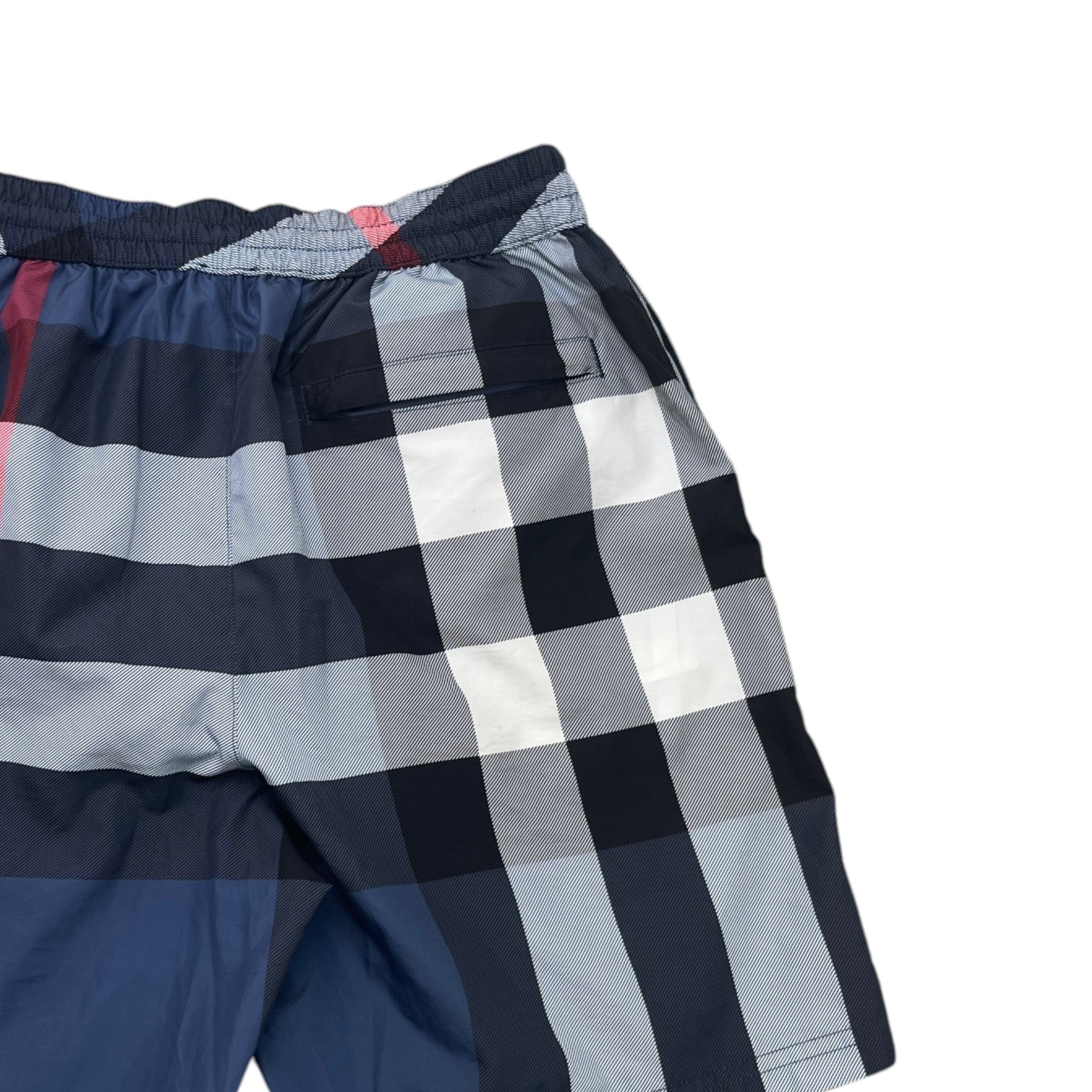 Men's Nova Check Swim Shorts Navy Size S