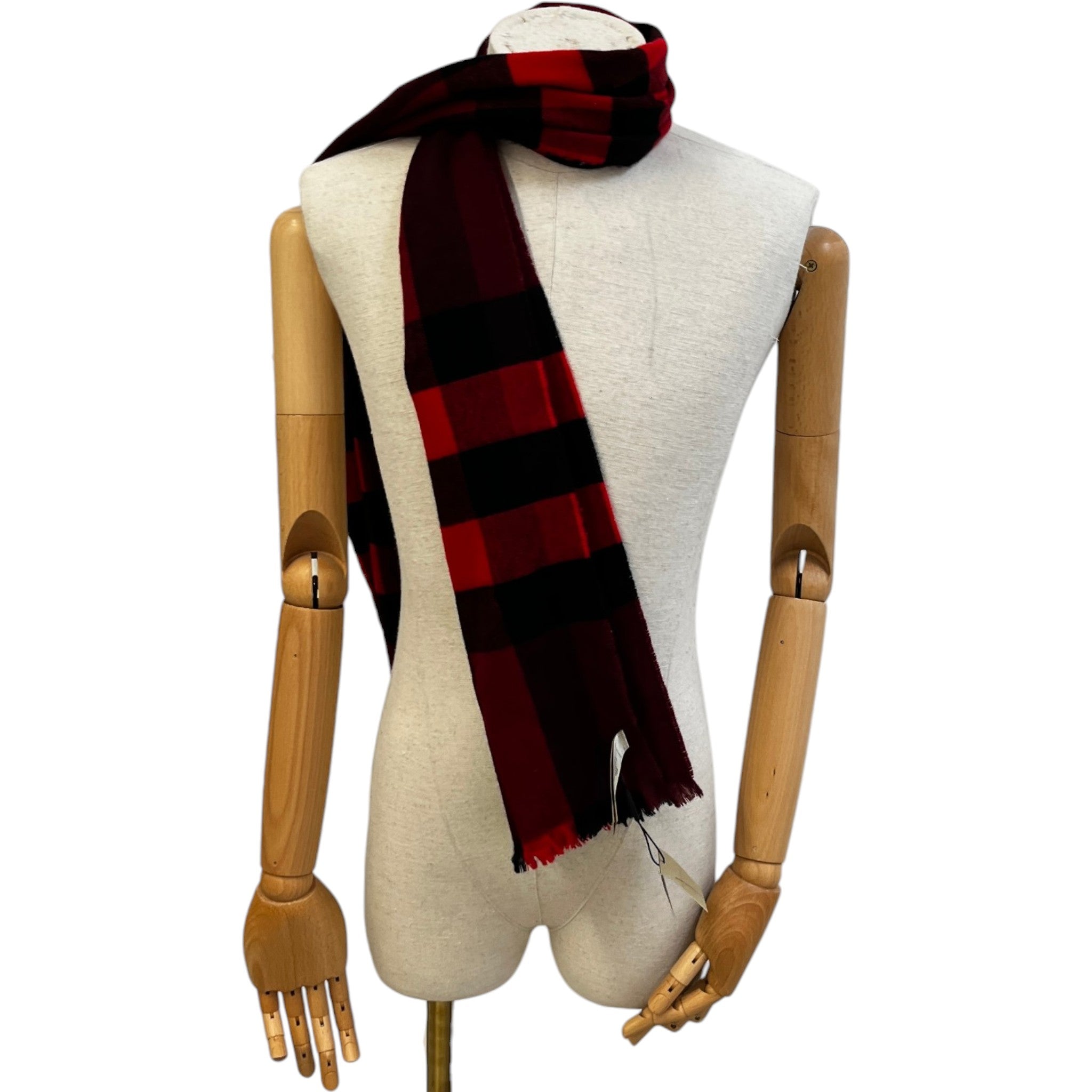Women's Checkered Scarf Red