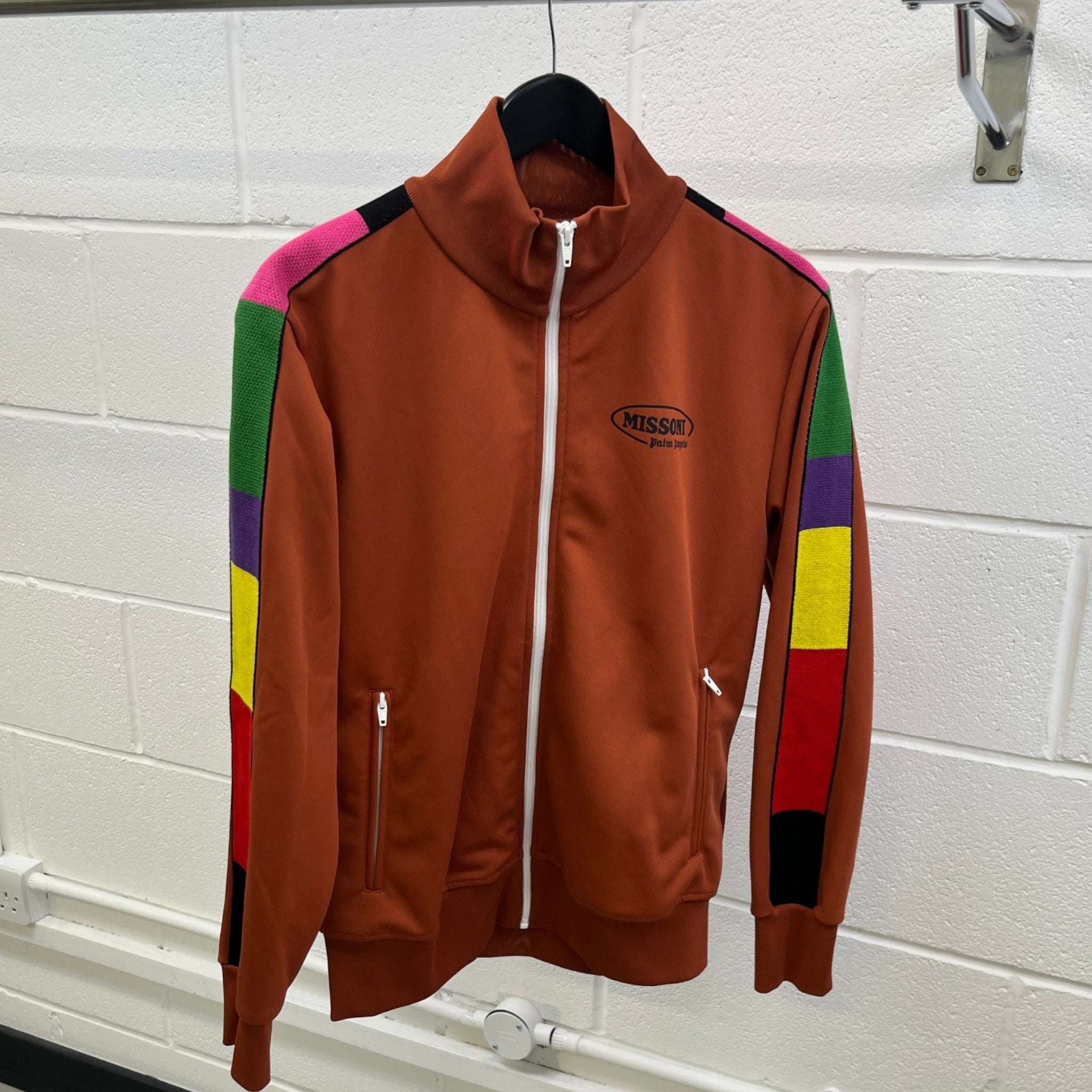 Men's X Missoni Logo Track Jacket Burnt Orange Size L