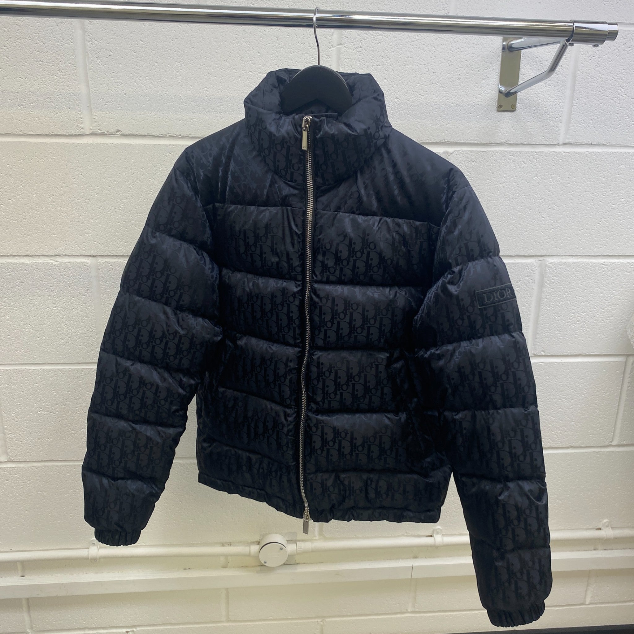 Men's Oblique Technical Down Jacket Black Size IT 44 / XS