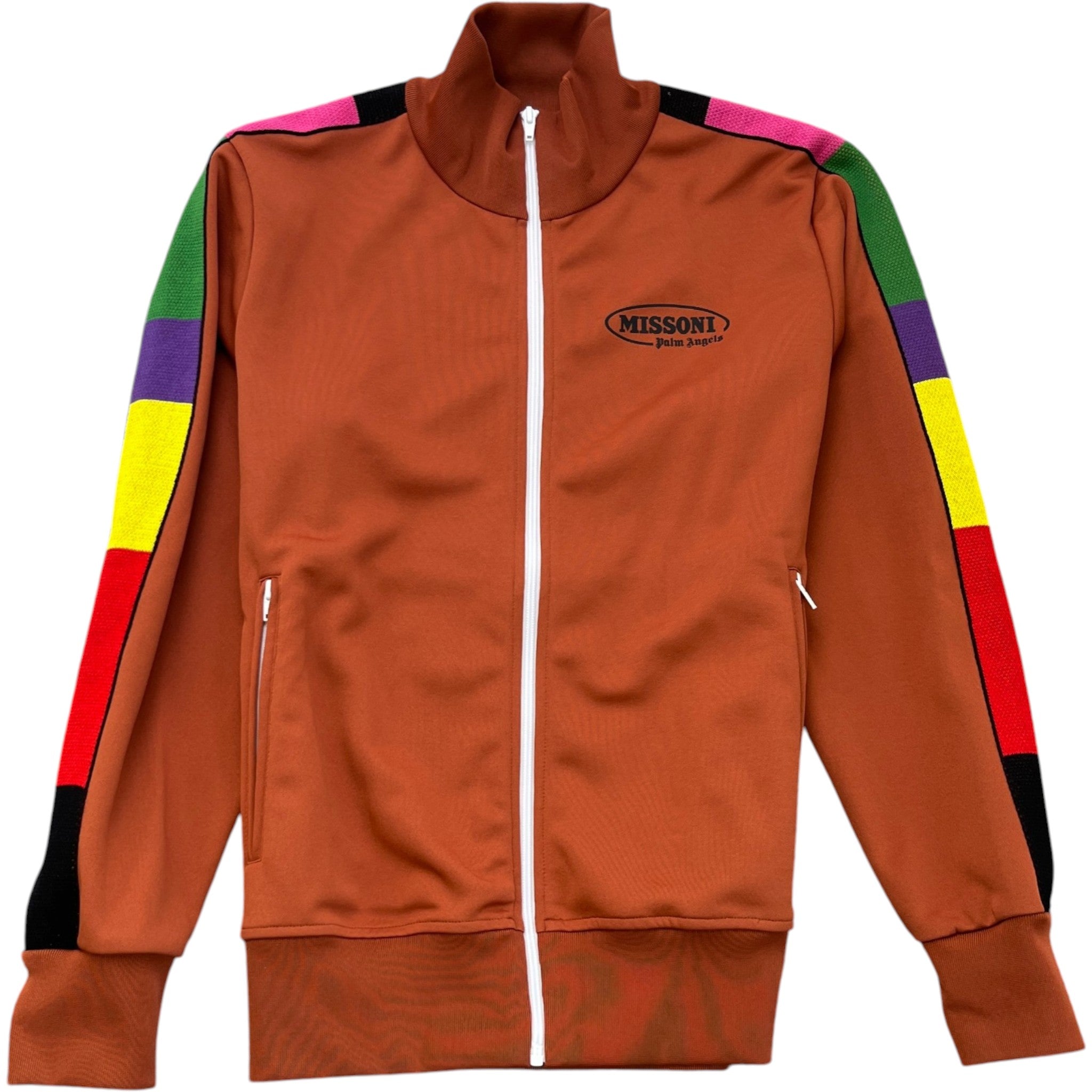 Men's X Missoni Logo Track Jacket Burnt Orange Size L