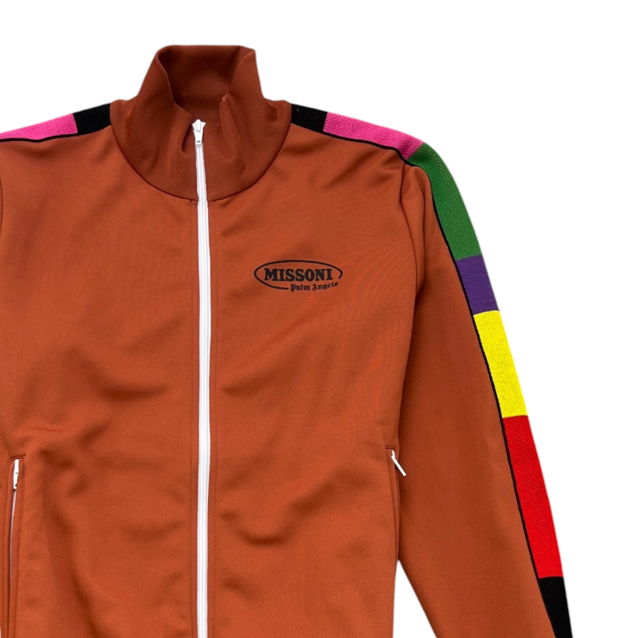 Men's X Missoni Logo Track Jacket Burnt Orange Size L