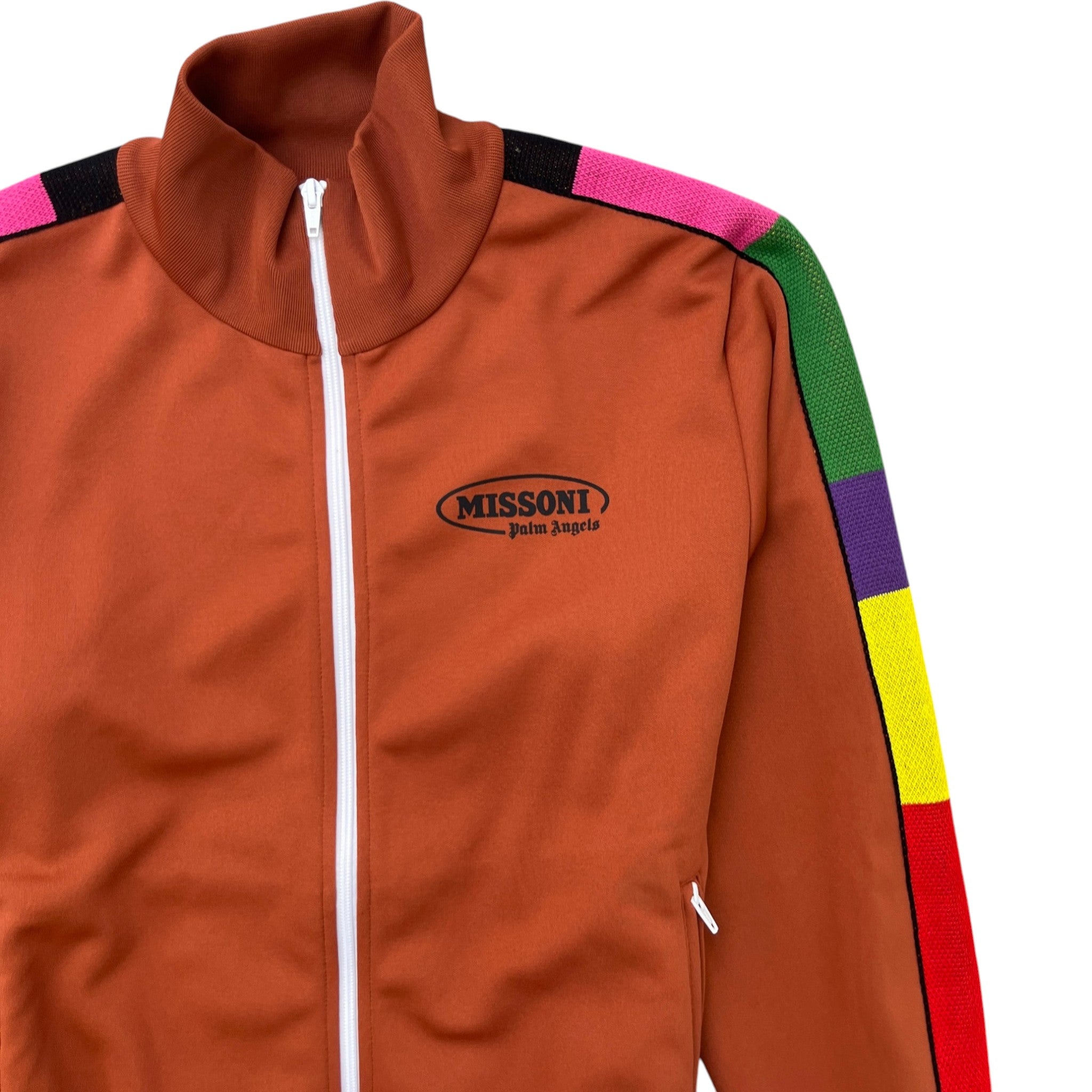 Men's X Missoni Logo Track Jacket Burnt Orange Size L