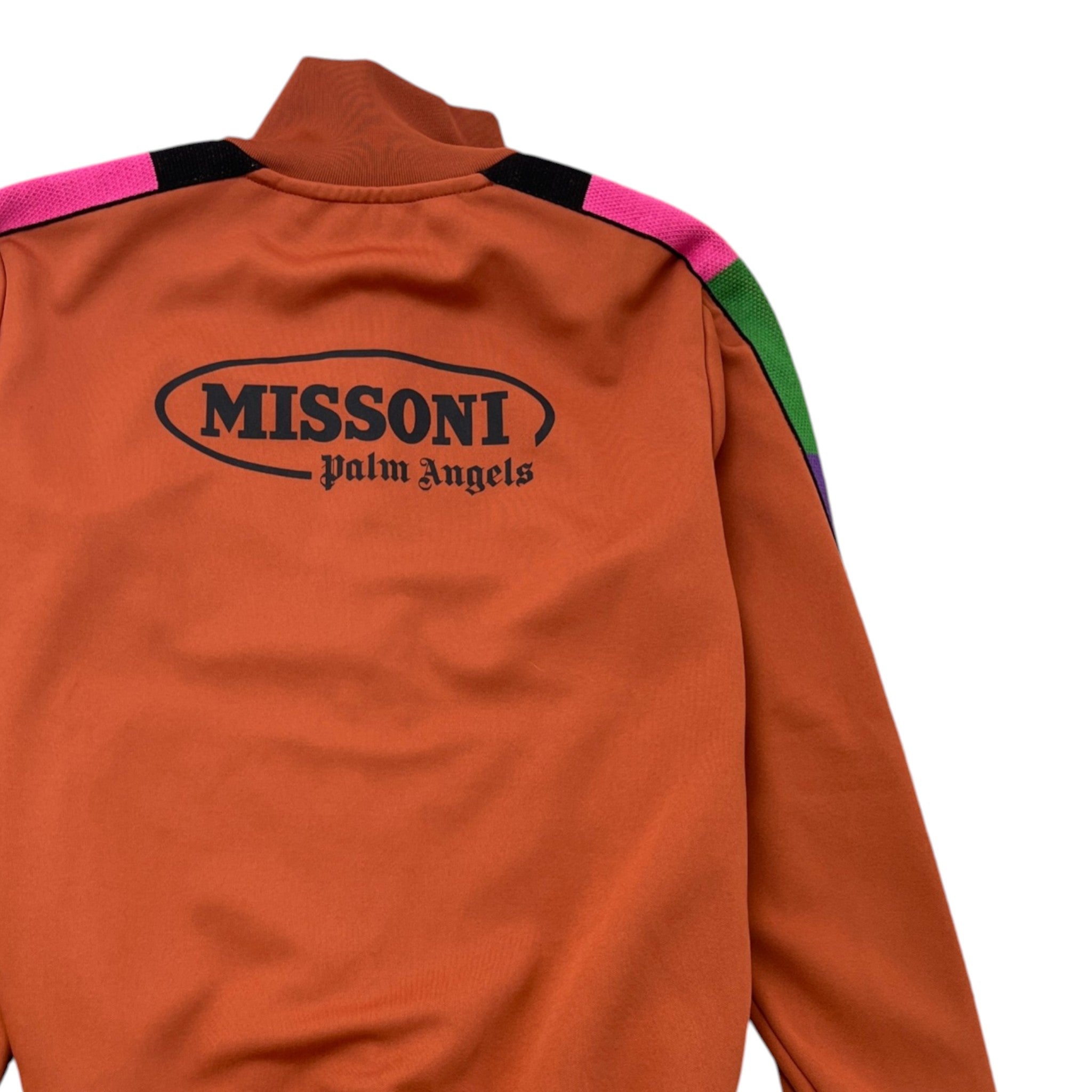 Men's X Missoni Logo Track Jacket Burnt Orange Size L