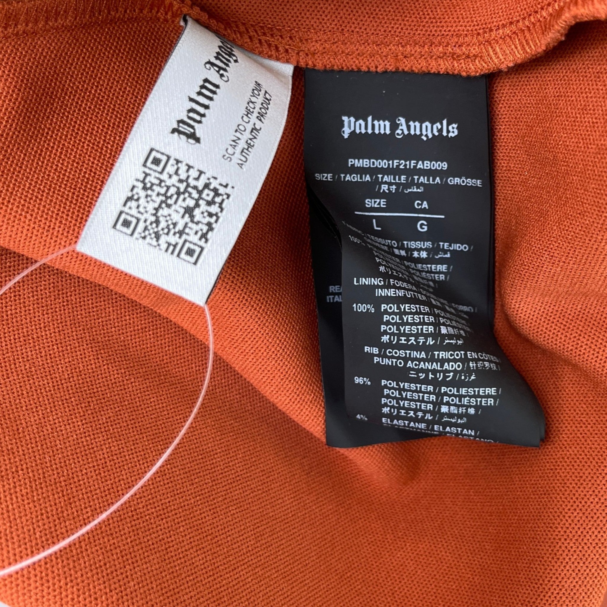 Men's X Missoni Logo Track Jacket Burnt Orange Size L