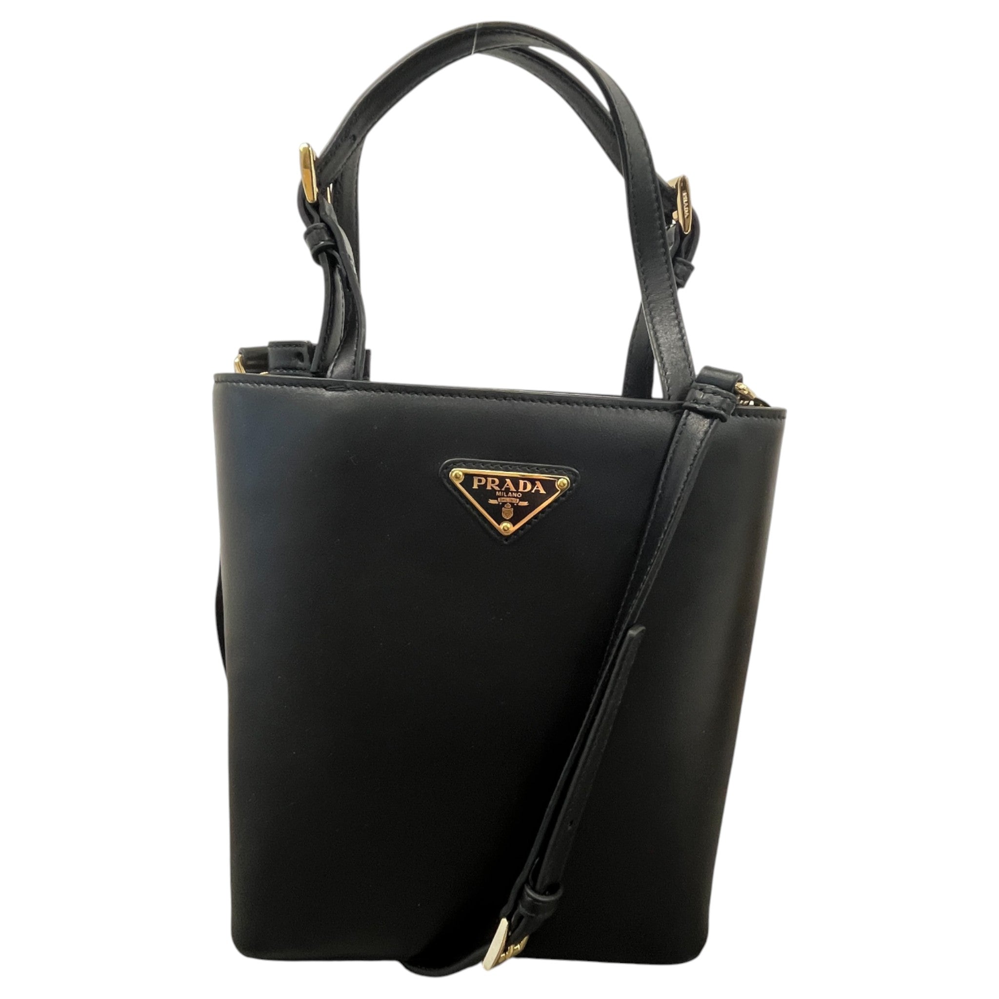 Women's Triangle Logo-Applique Tote Handbag Black