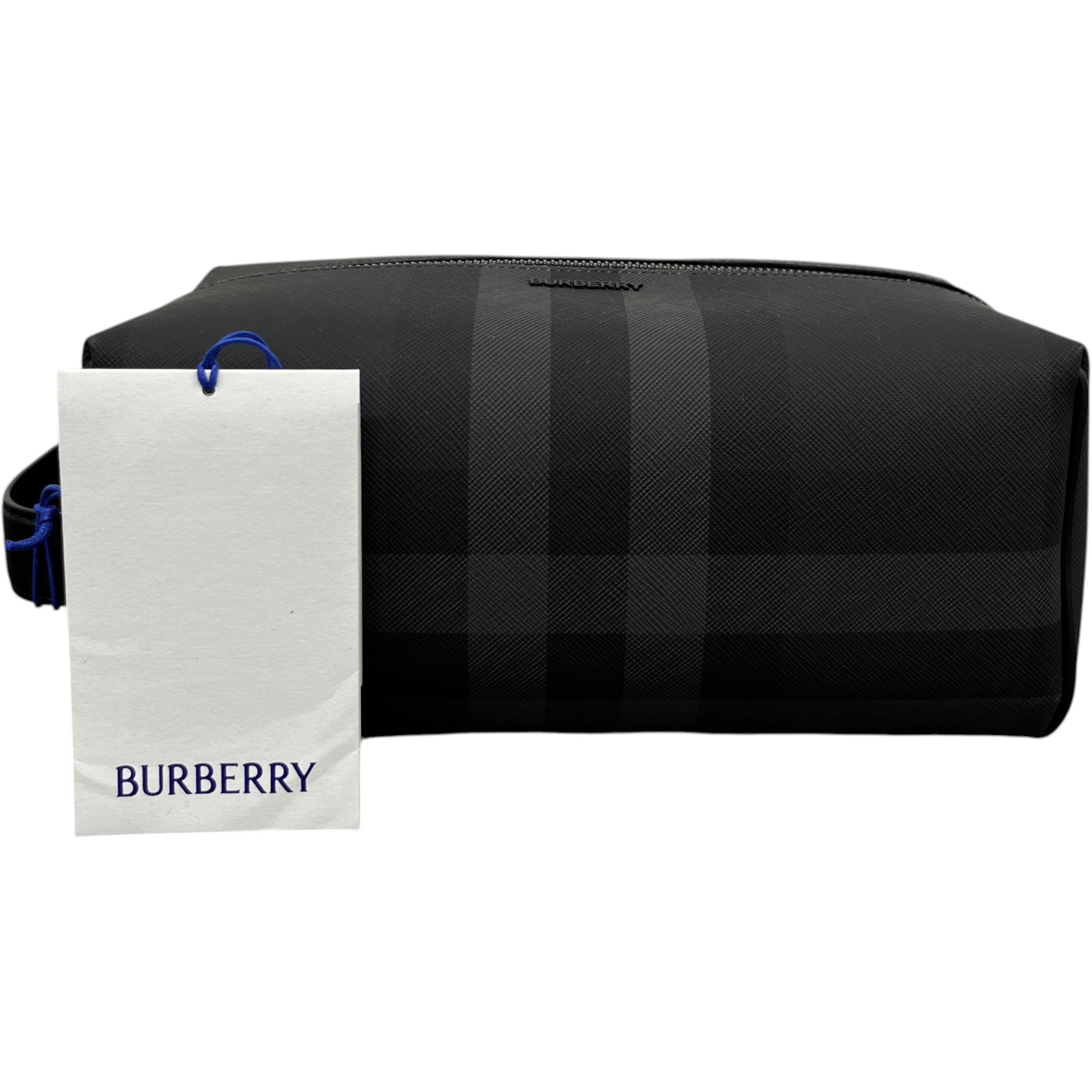 Men's Checkered Toiletry Bag Black