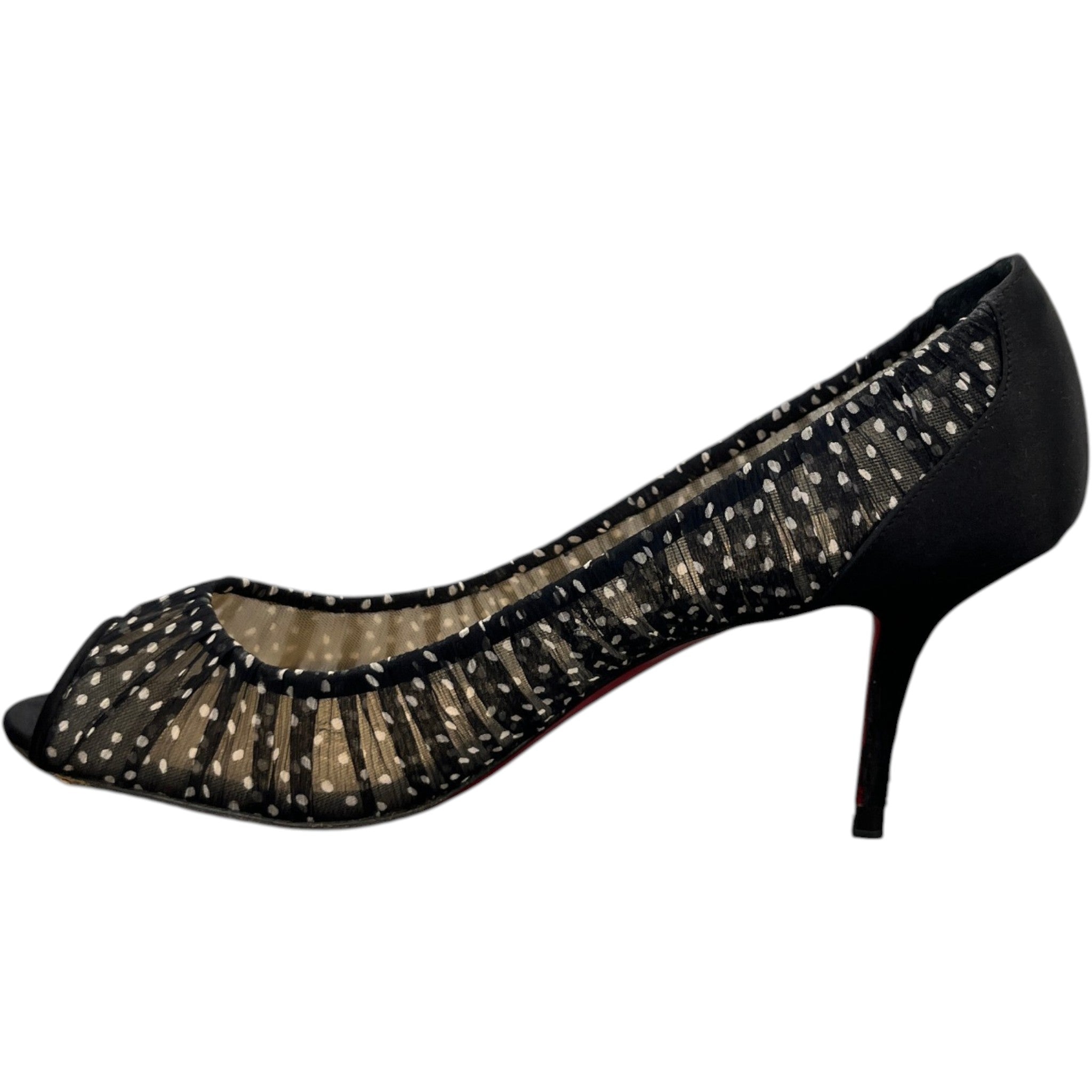 Women's Peep-Toe Heels Black Size EU 39.5 / UK 6.5