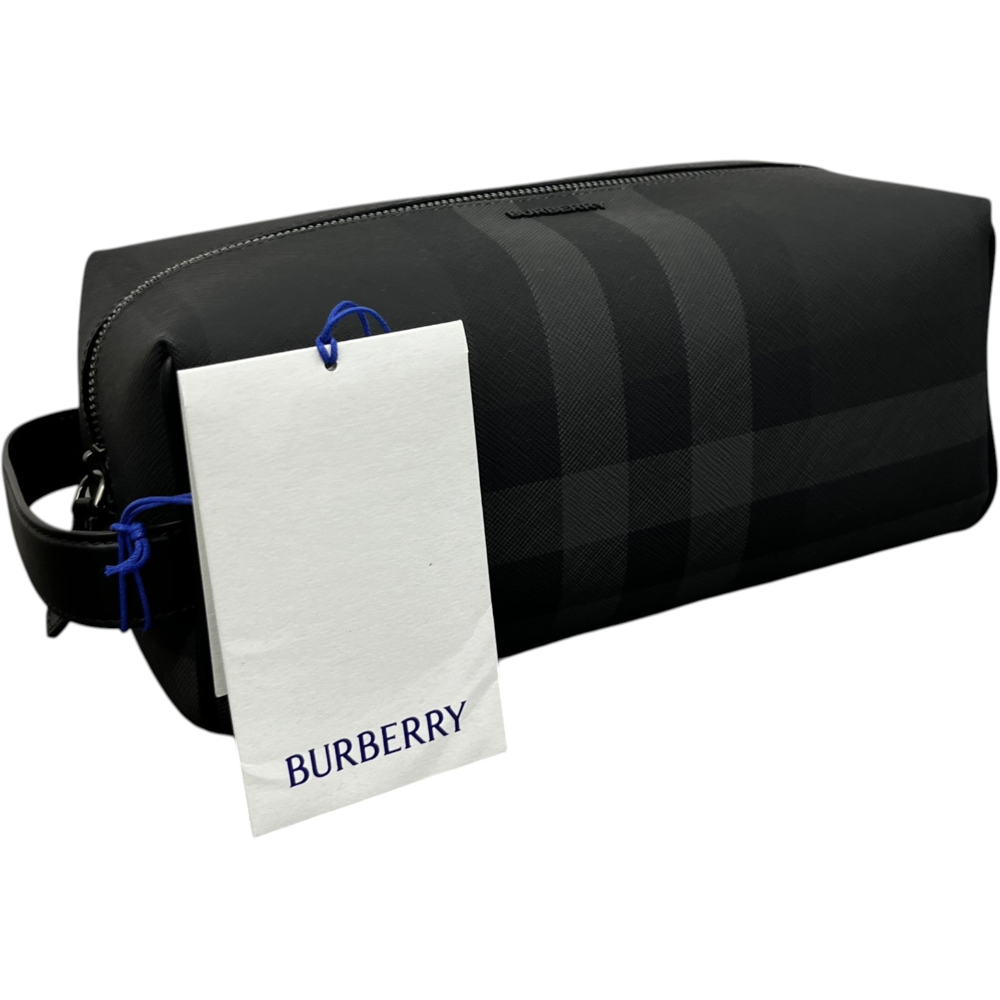 Men's Checkered Toiletry Bag Black