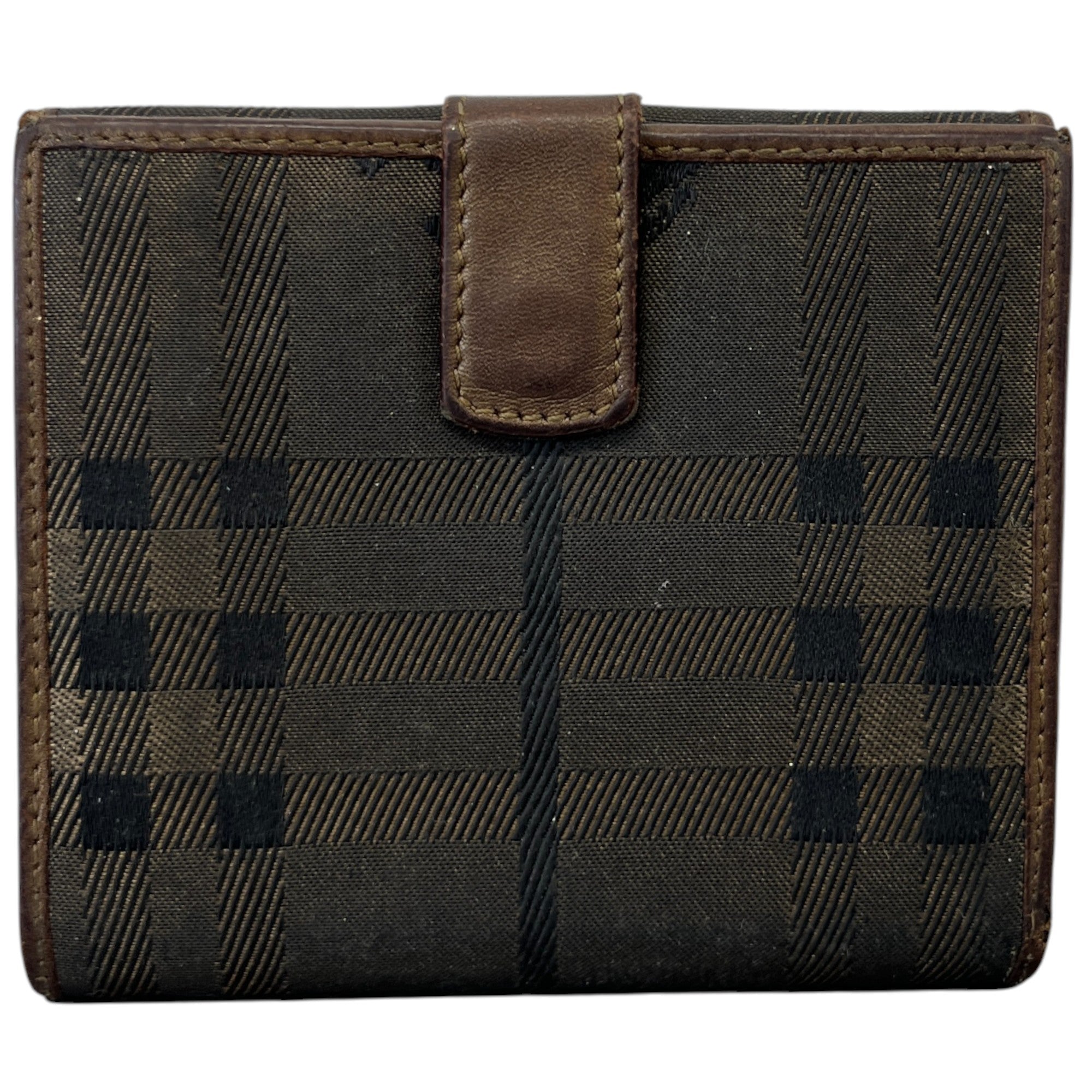 Women's Checkered Wallet Brown