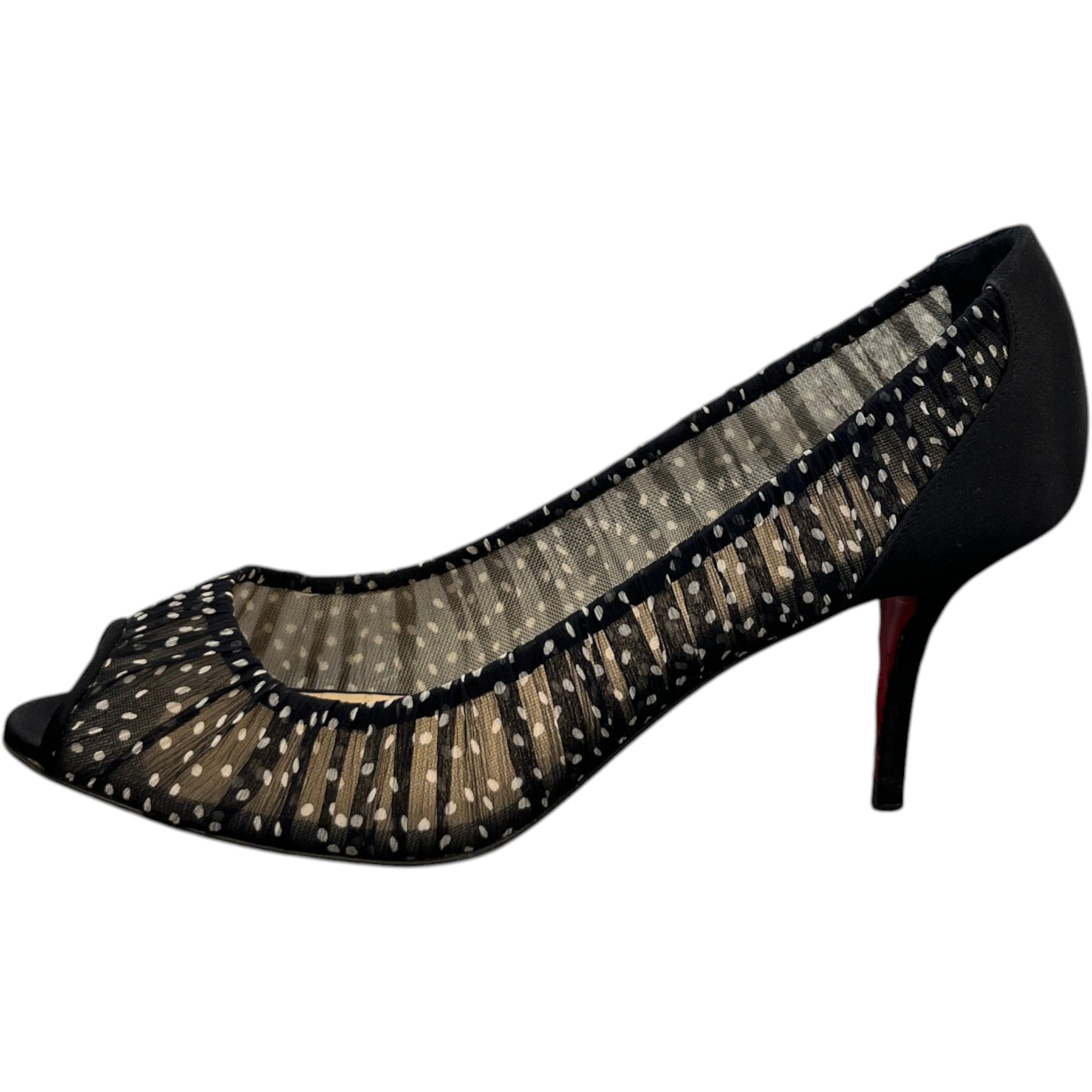 Women's Peep-Toe Heels Black Size EU 39.5 / UK 6.5