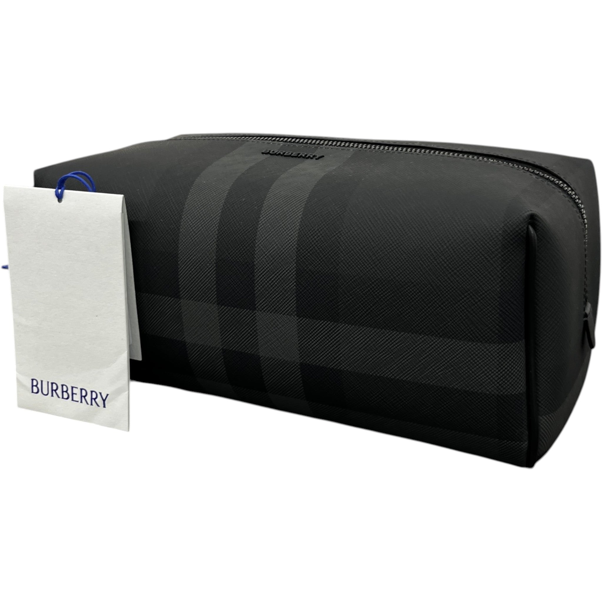 Men's Checkered Toiletry Bag Black