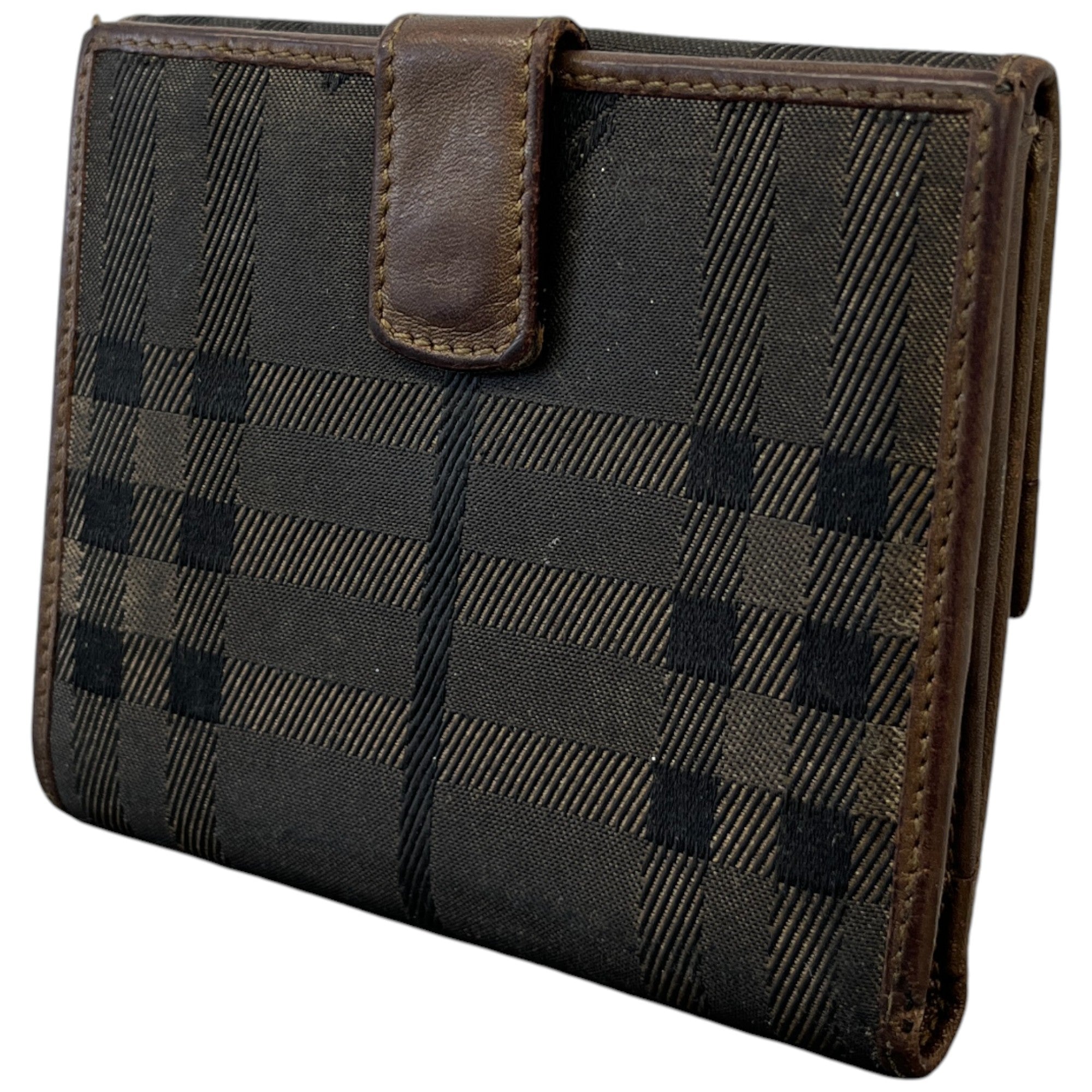 Women's Checkered Wallet Brown